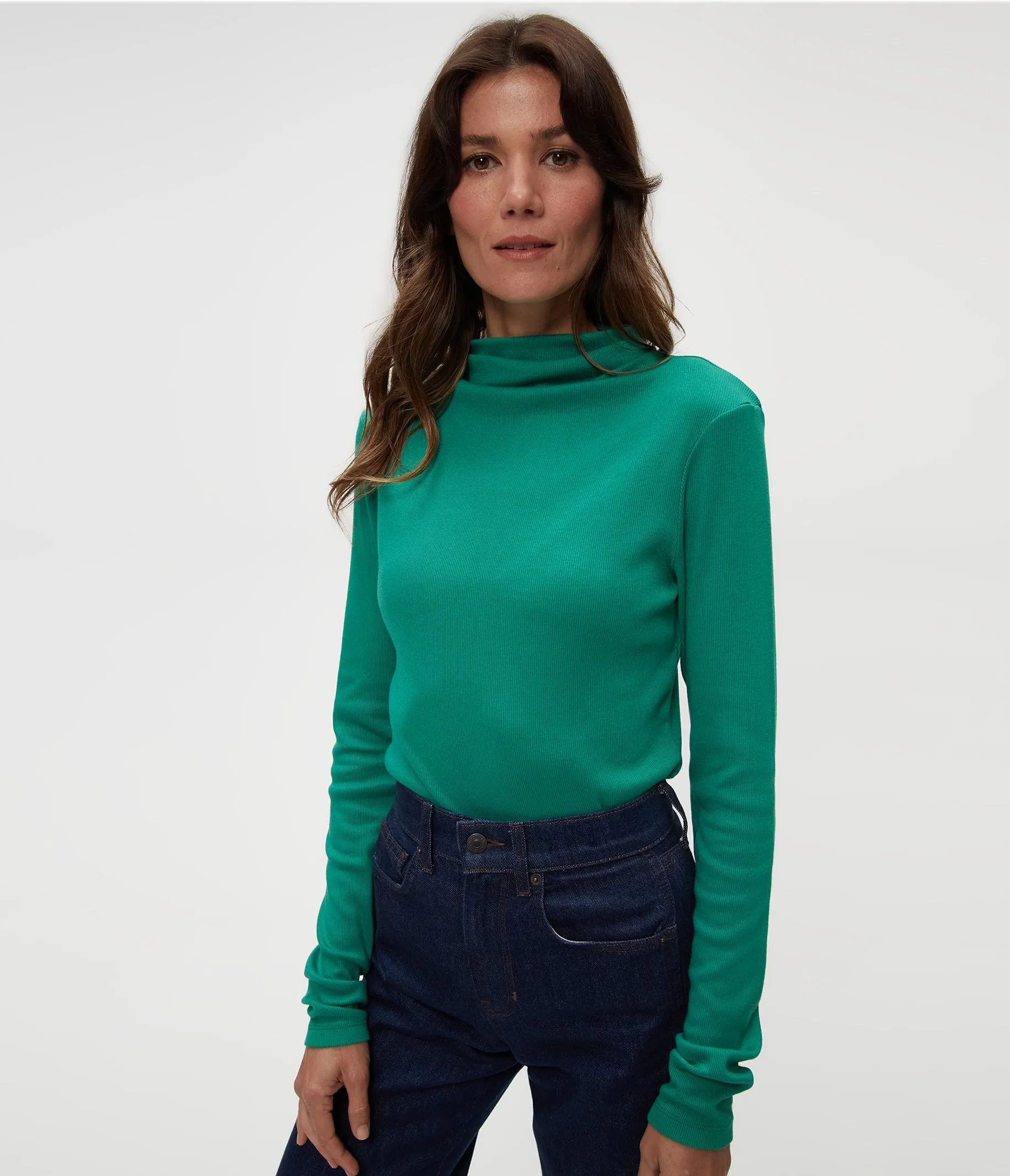 Janine Mock Neck Top sold by Michael Stars