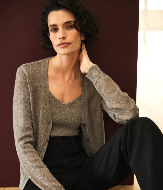 Ruiz Metallic Cardigan sold by Michael Stars