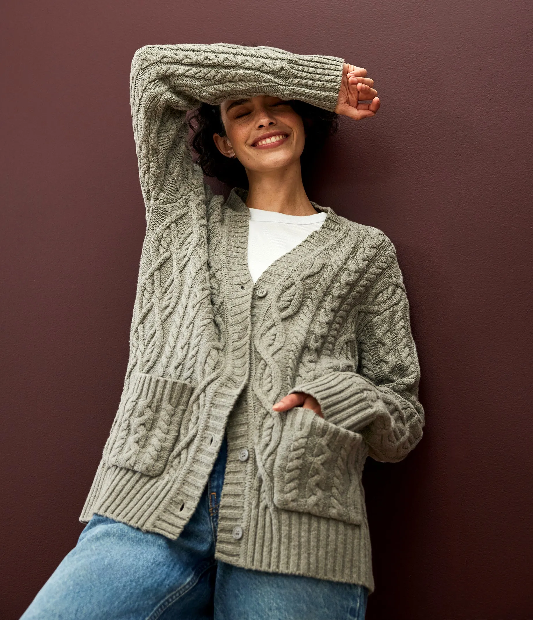 Walsh Cable Knit Cardigan sold by Michael Stars
