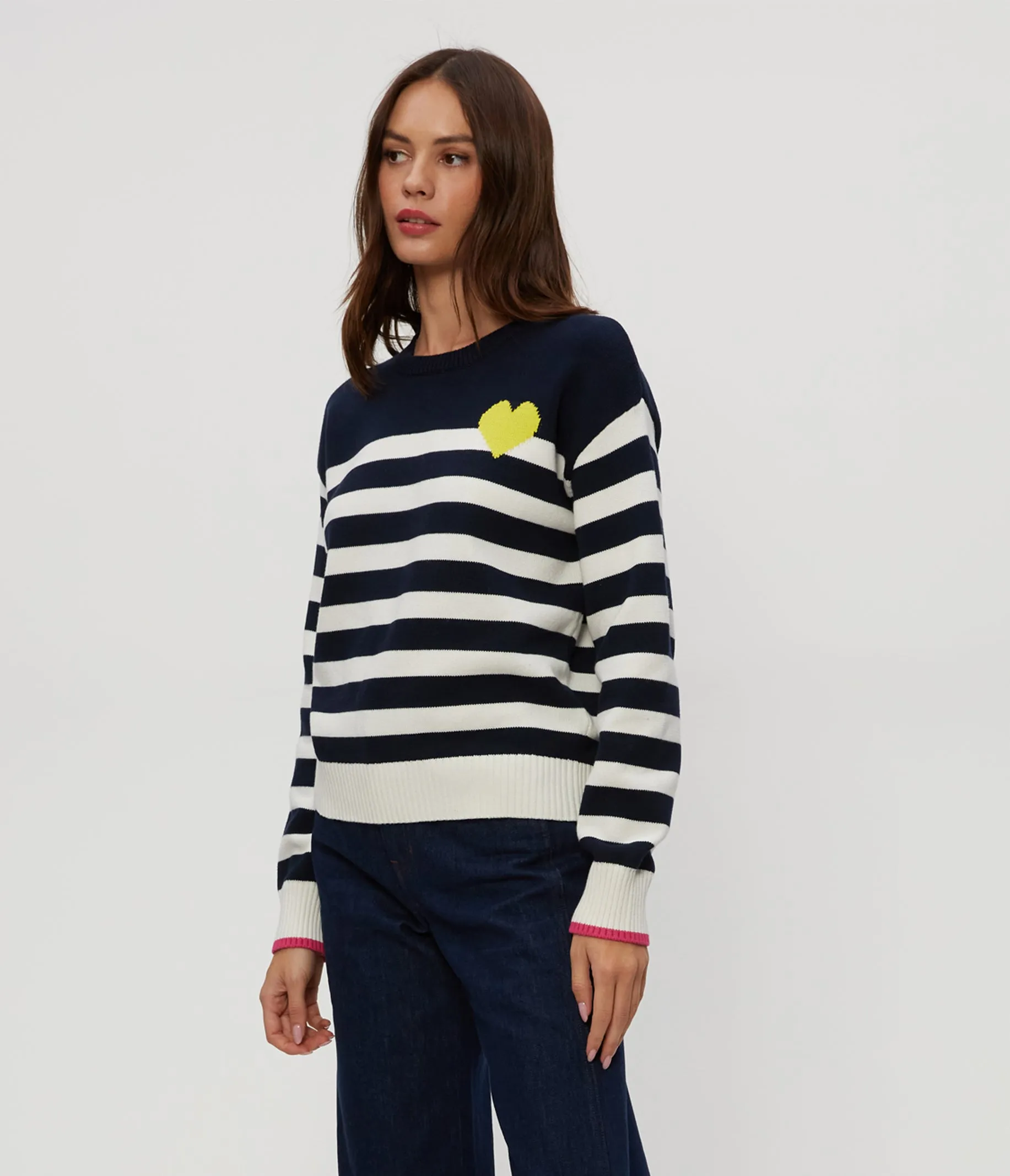 Heart Stripe Sweater sold by Michael Stars product image thumbnail 3