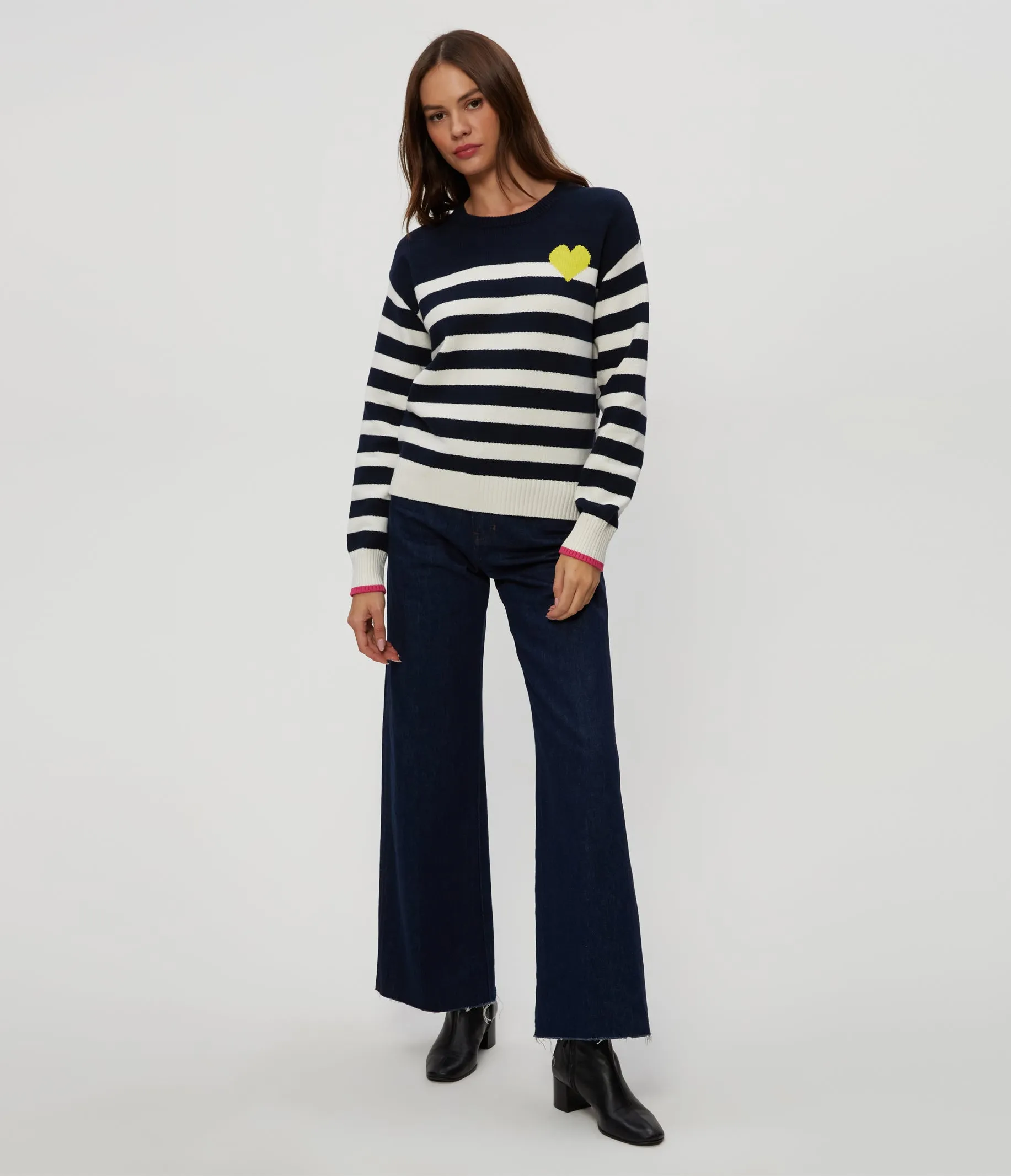Heart Stripe Sweater sold by Michael Stars product image thumbnail 2