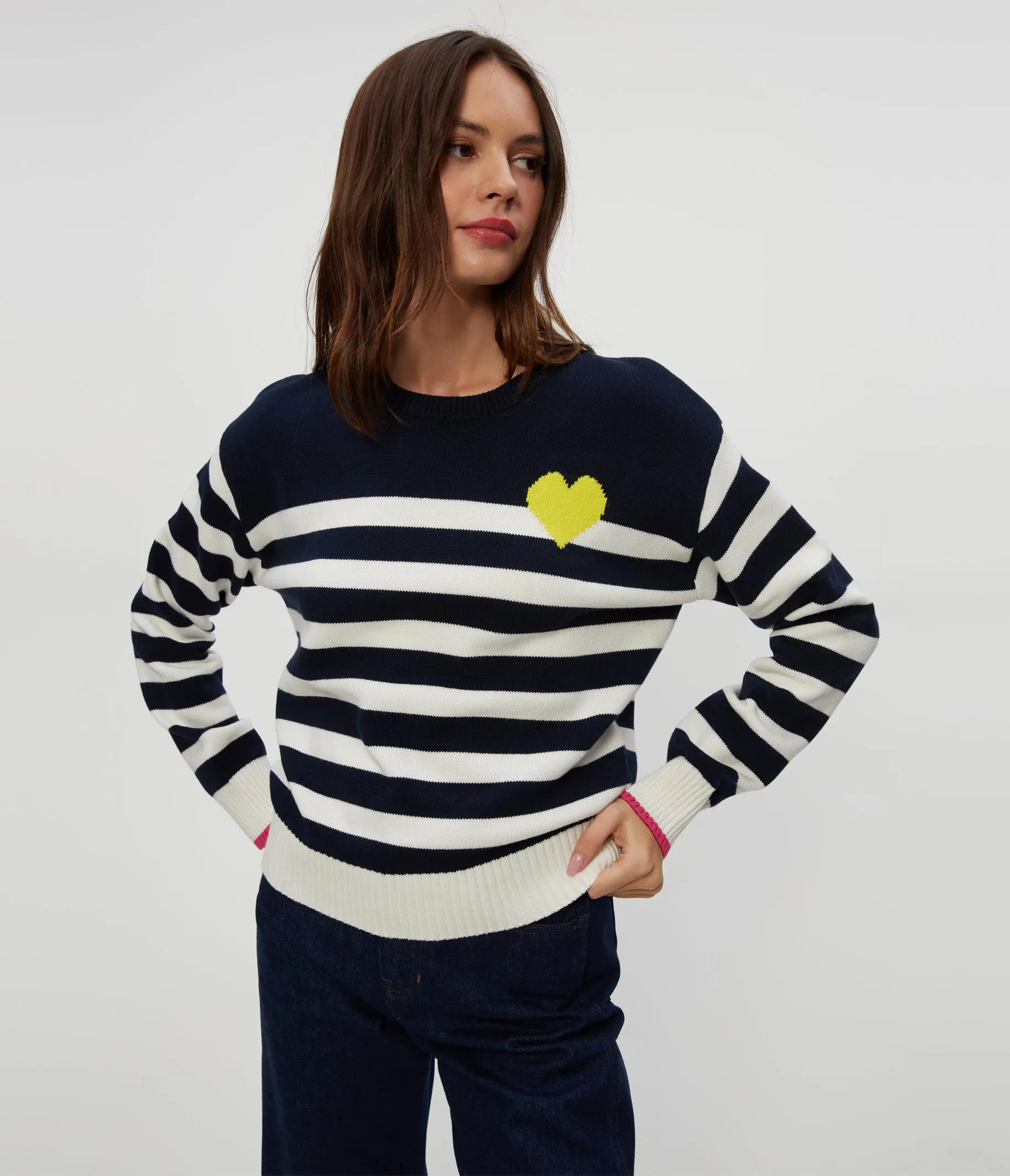 Heart Stripe Sweater sold by Michael Stars