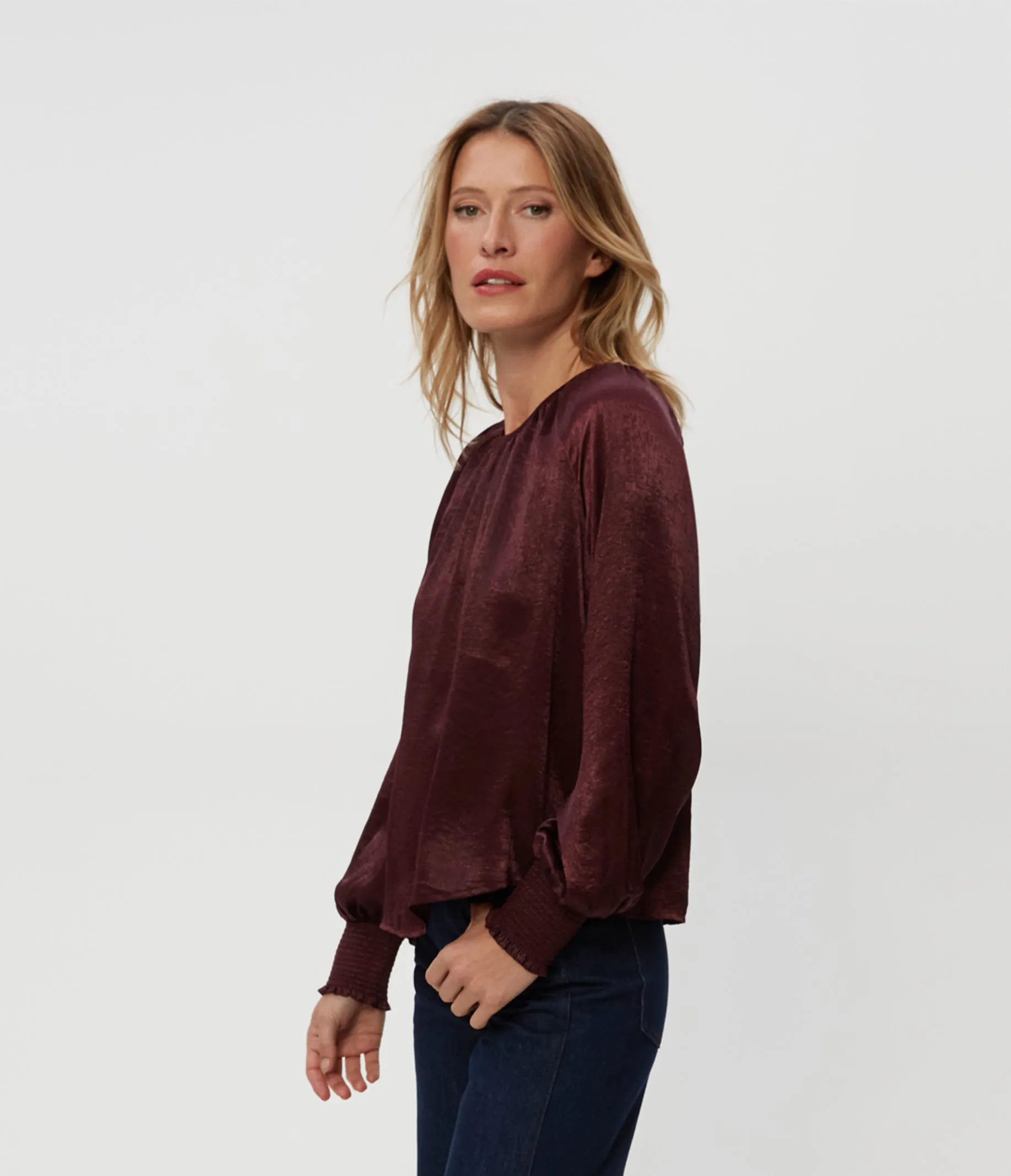 Fabi Hammered Satin Top sold by Michael Stars product image thumbnail 3