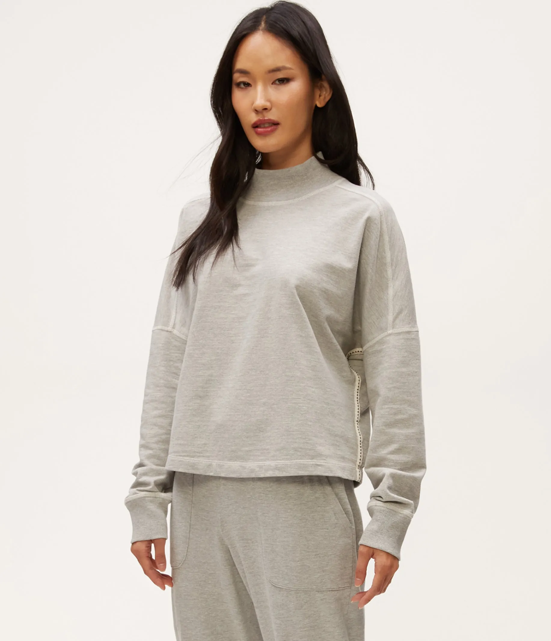 Mila Mock Neck Sweatshirt sold by Michael Stars product image thumbnail 4