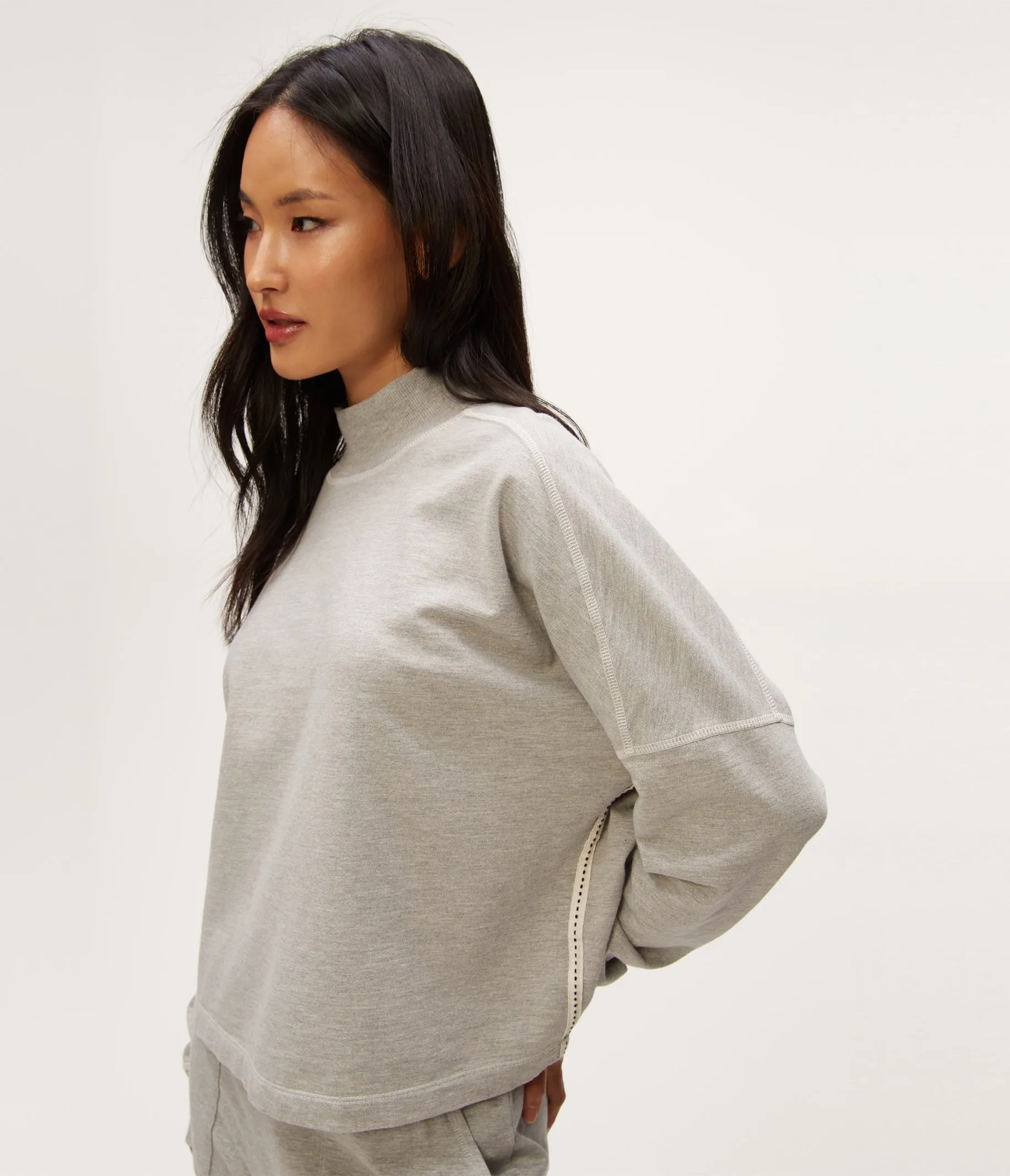 Mila Mock Neck Sweatshirt sold by Michael Stars product image thumbnail 2