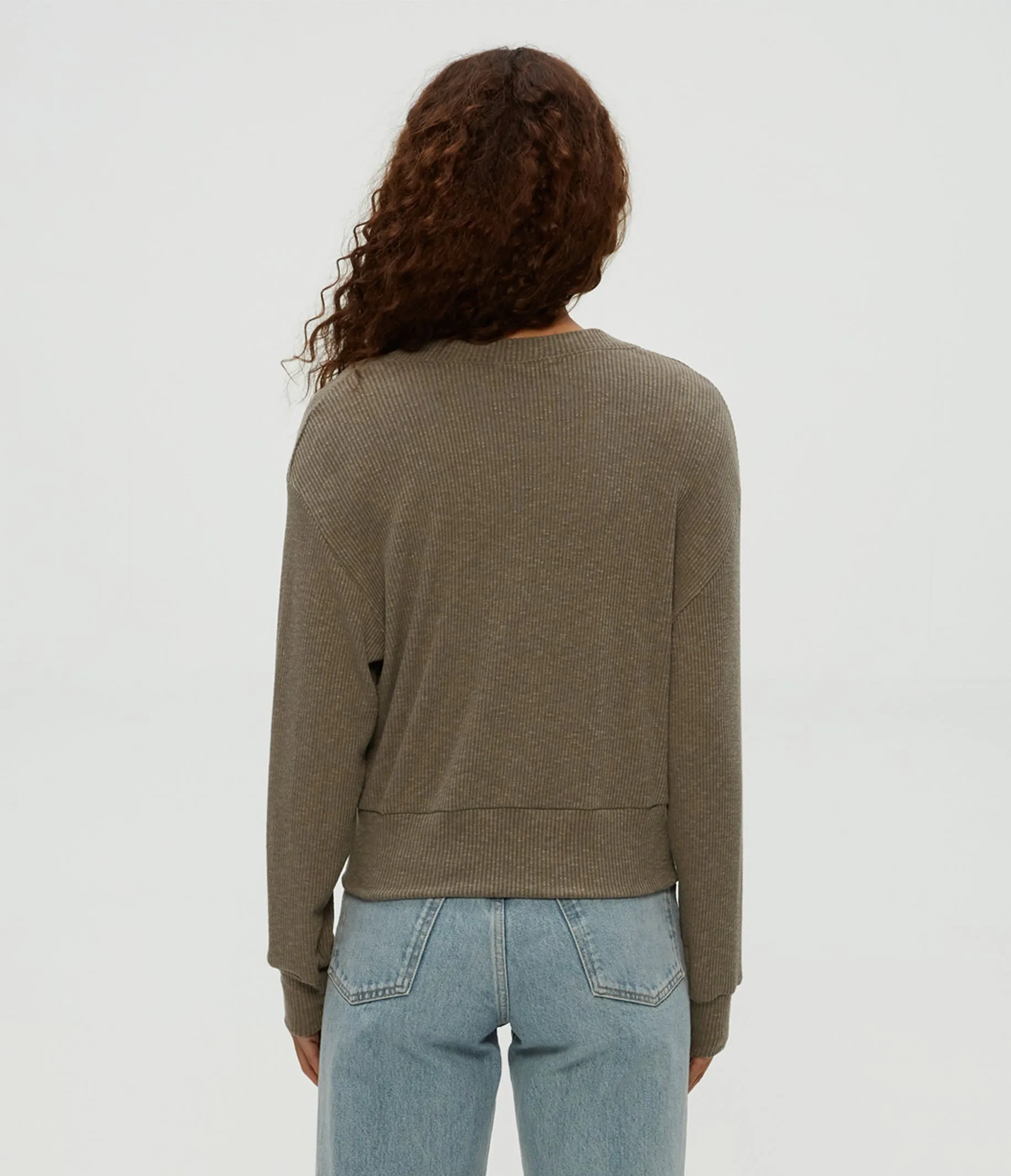 Isla V-Neck Ribbed Cardigan sold by Michael Stars product image thumbnail 3