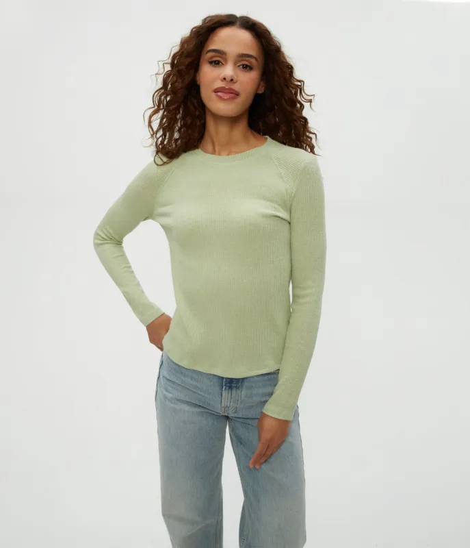 Paige Crewneck Ribbed Top sold by Michael Stars