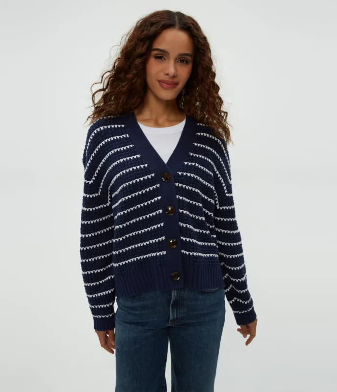 Dodi Striped Cardigan sold by Michael Stars