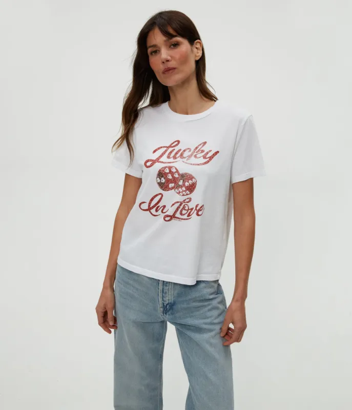 Lucky in Love Graphic Tee sold by Michael Stars