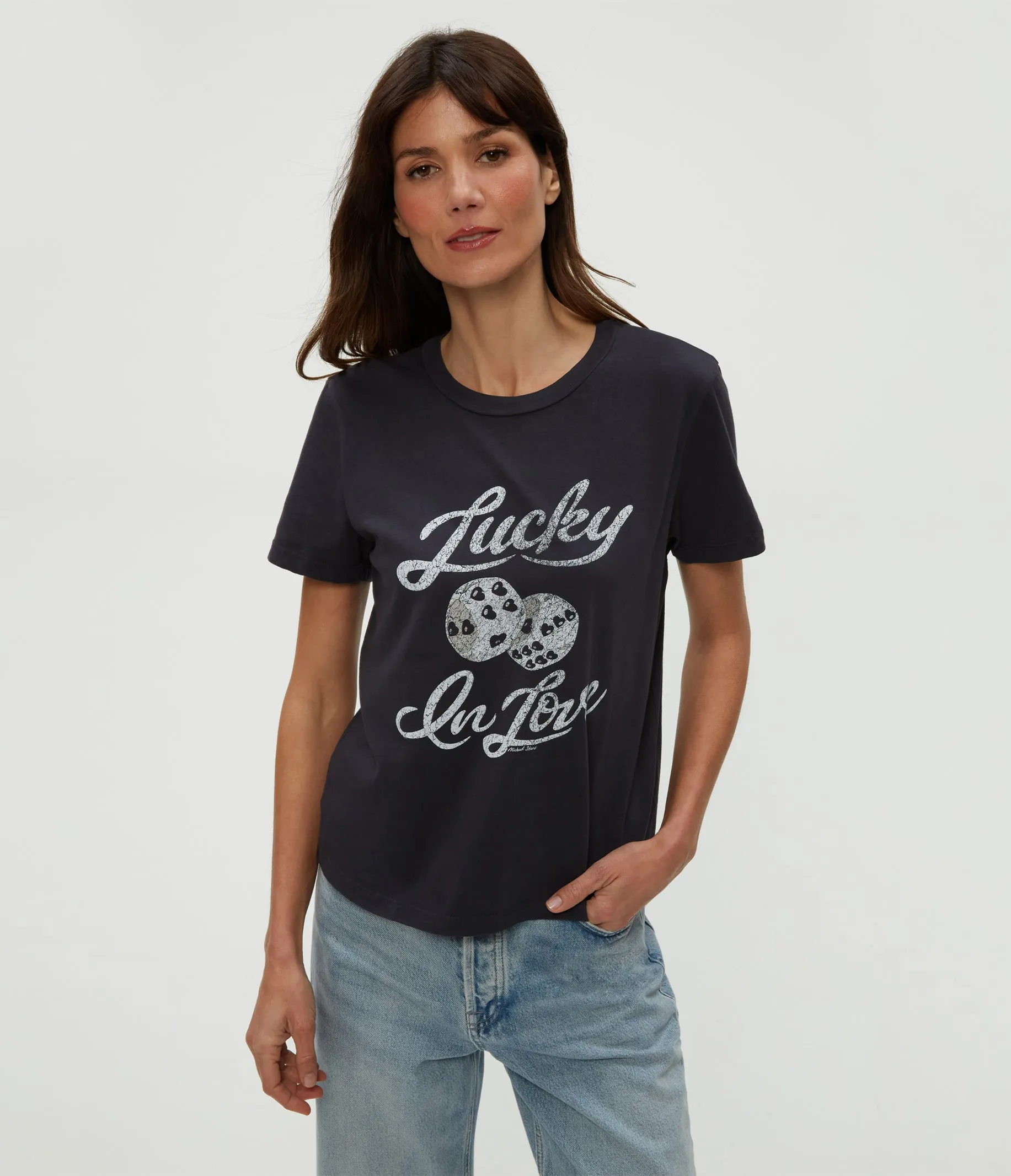 Lucky in Love Graphic Tee sold by Michael Stars product image thumbnail 5