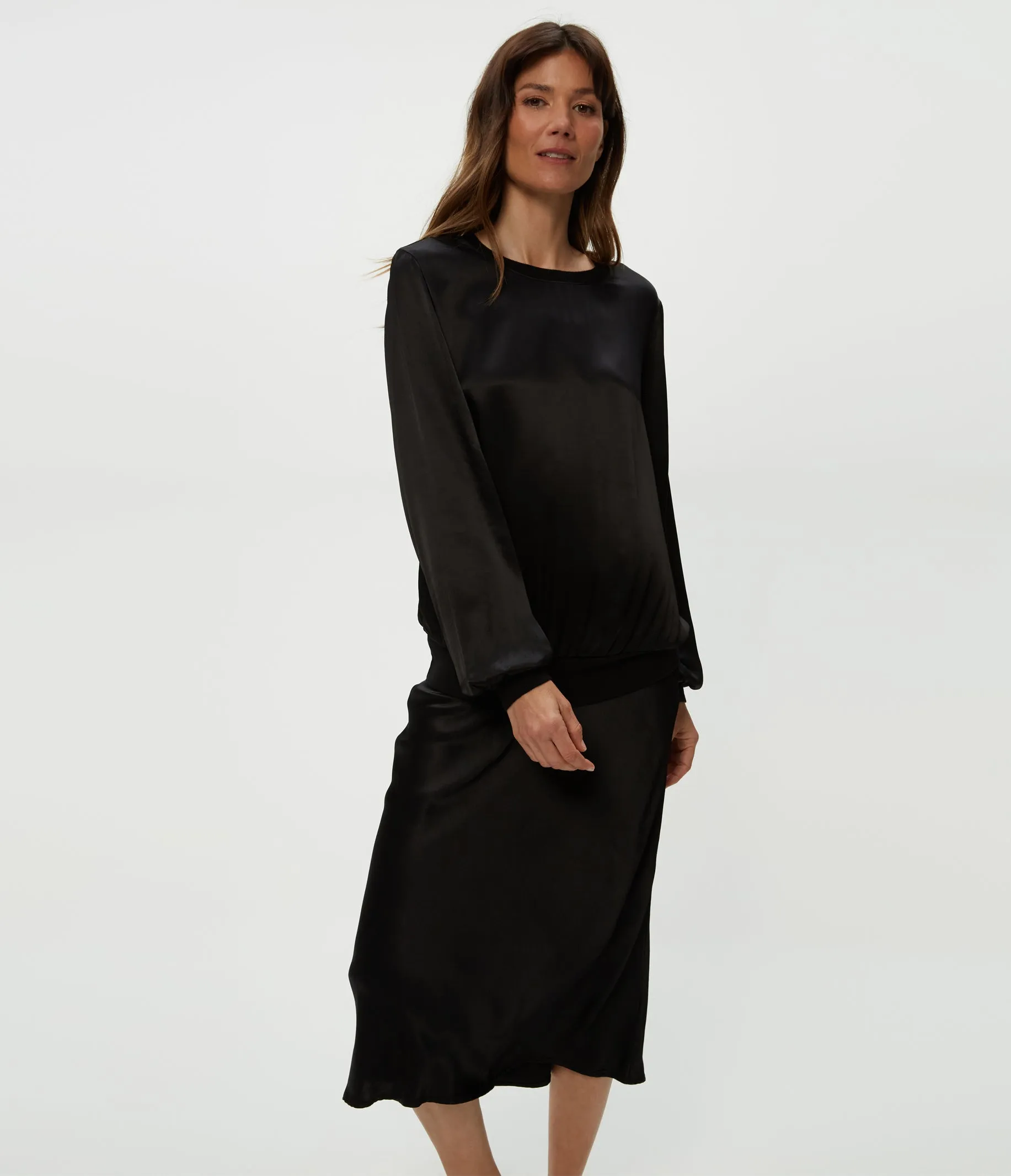 Ariel Satin Sweatshirt sold by Michael Stars product image thumbnail 2