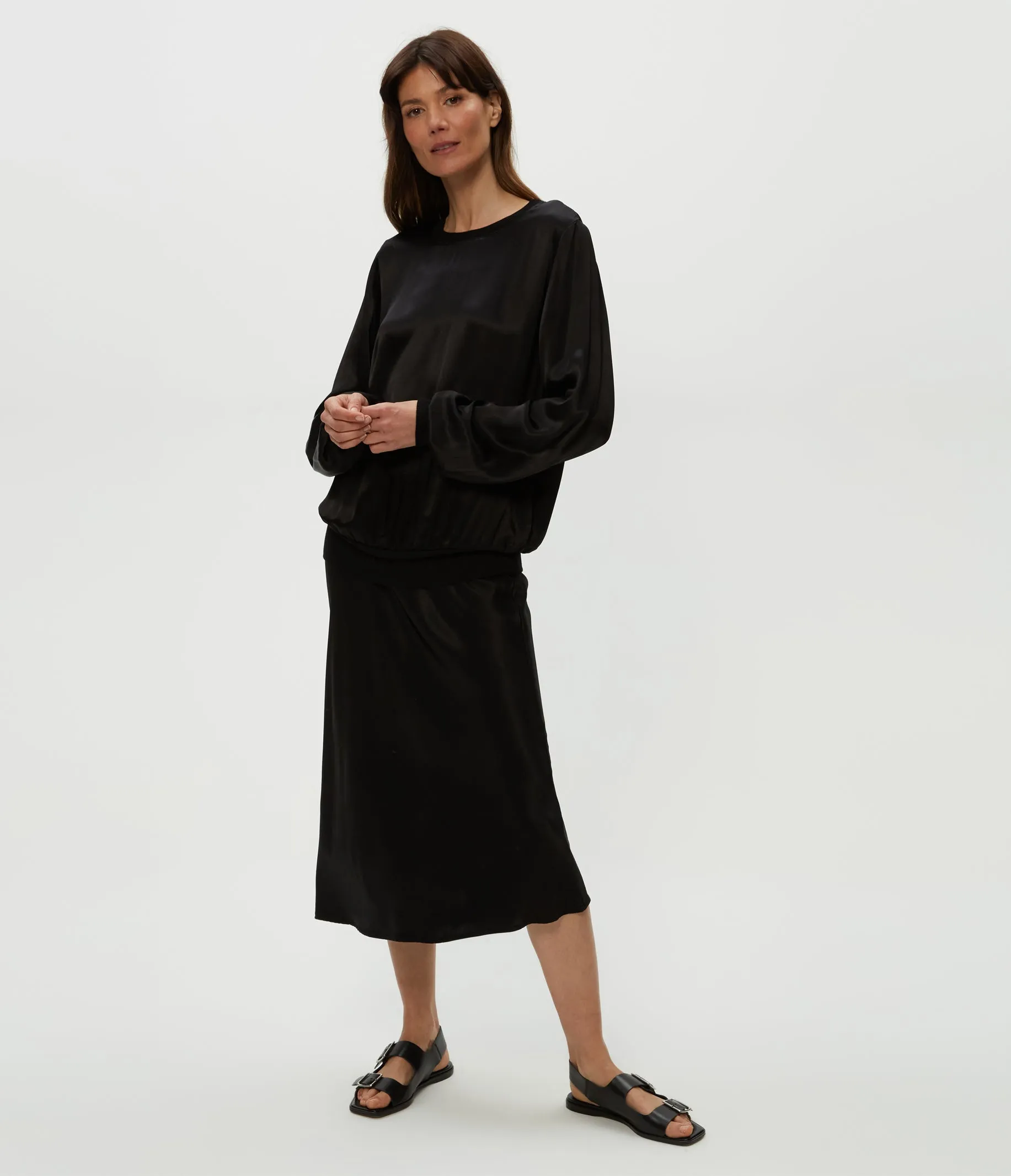 Ariel Satin Sweatshirt sold by Michael Stars product image thumbnail 3