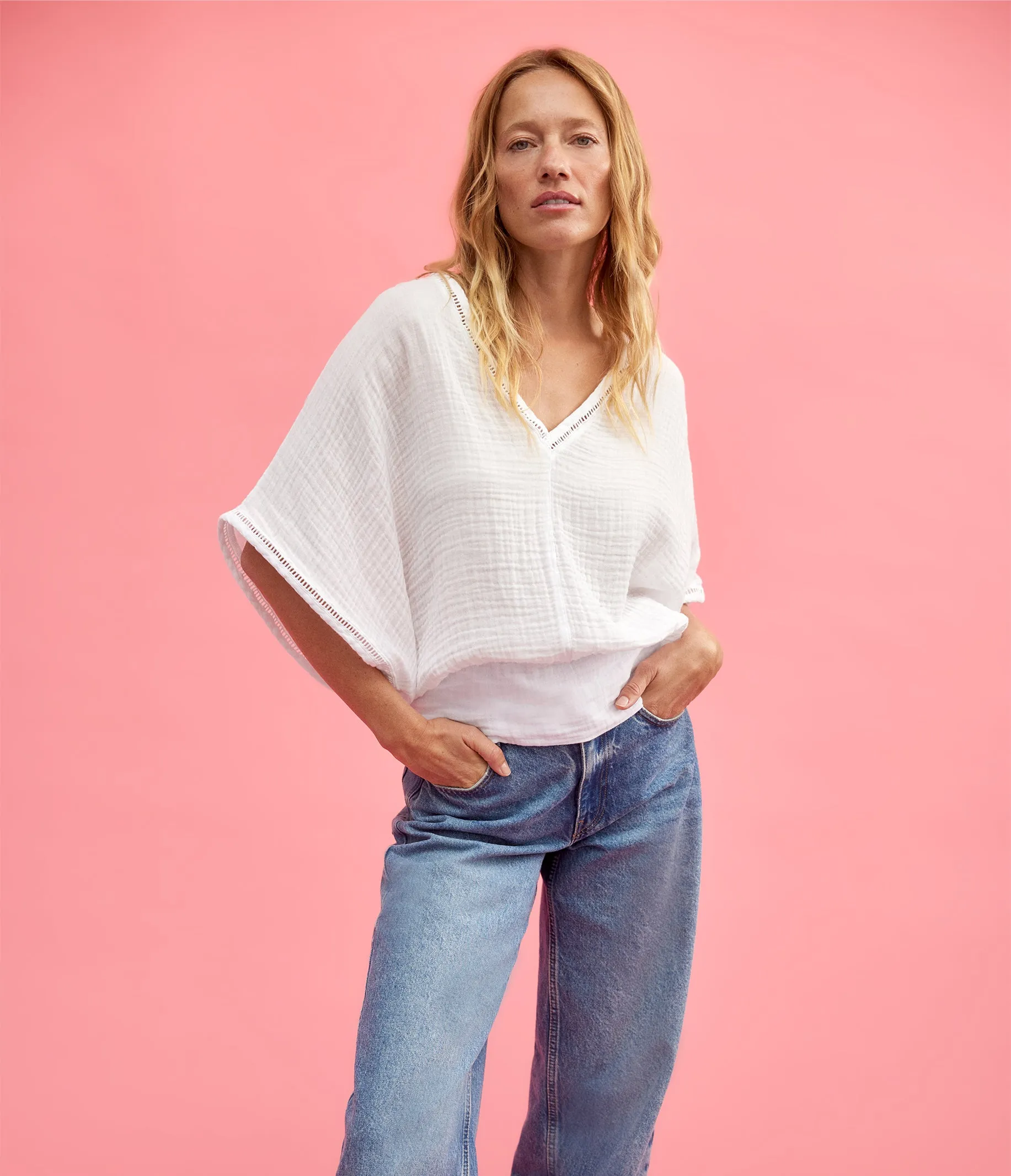 Imani Cropped Dolman Sleeve Top sold by Michael Stars