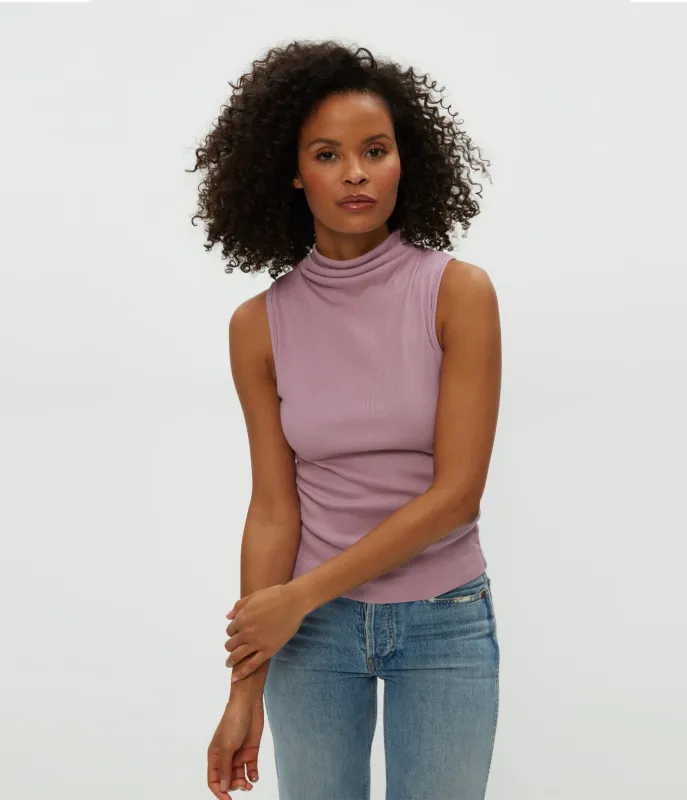 Chiara Drape Neck Tank sold by Michael Stars