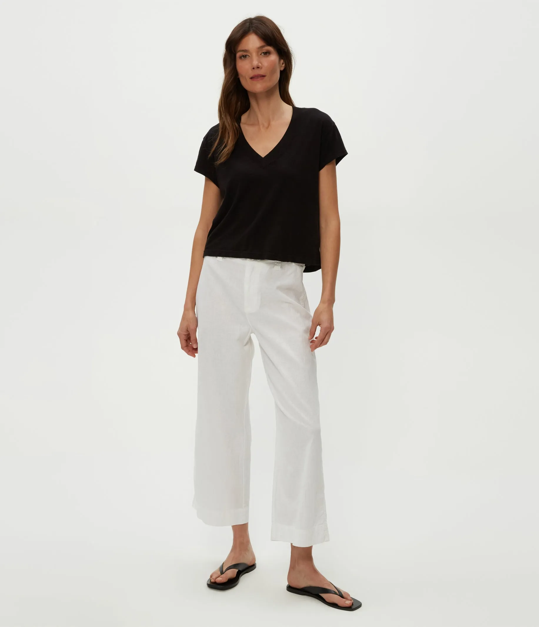Geraldine Linen Straight Leg Pant sold by Michael Stars