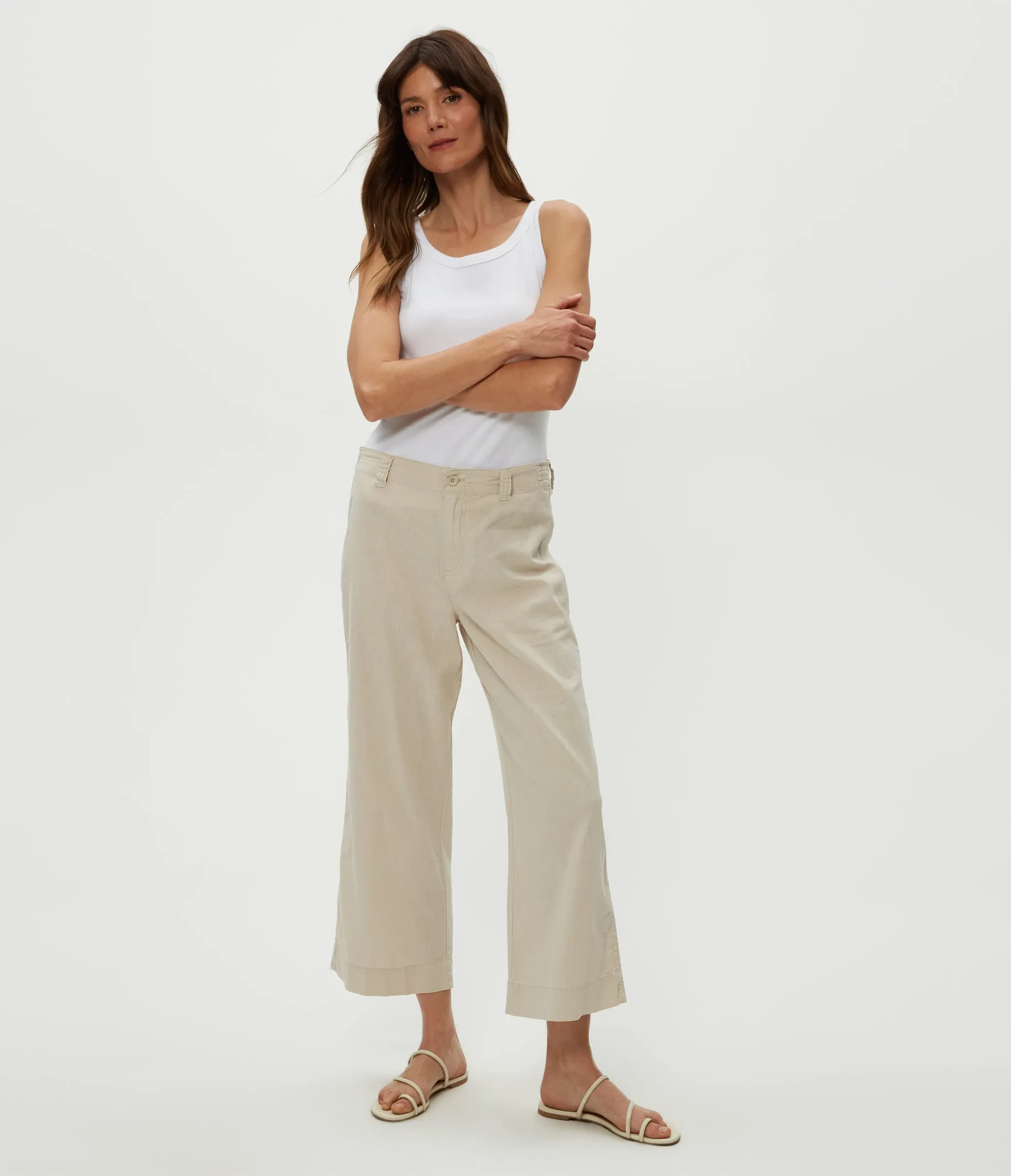 Geraldine Linen Straight Leg Pant sold by Michael Stars product image thumbnail 4