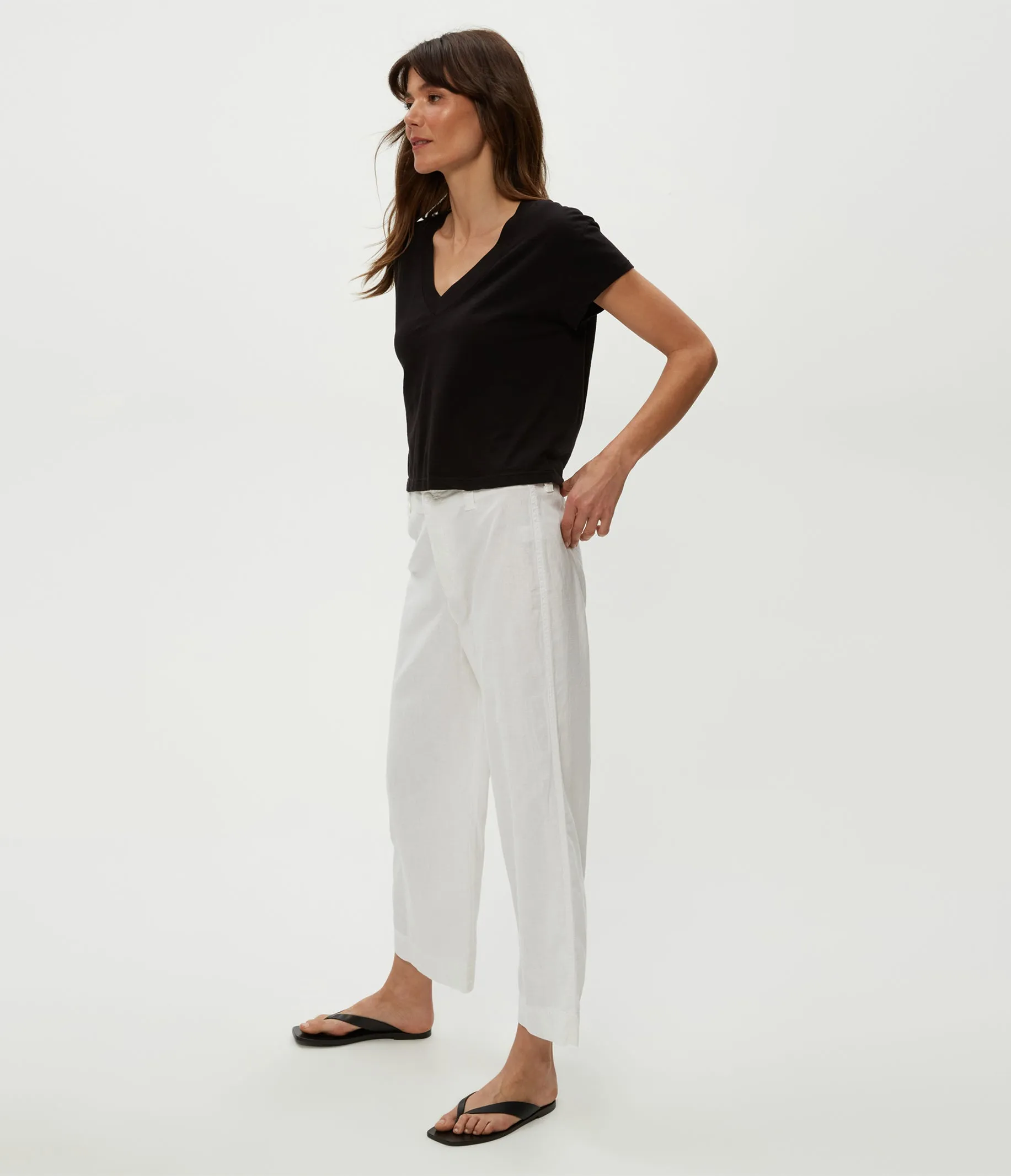 Geraldine Linen Straight Leg Pant sold by Michael Stars product image thumbnail 2