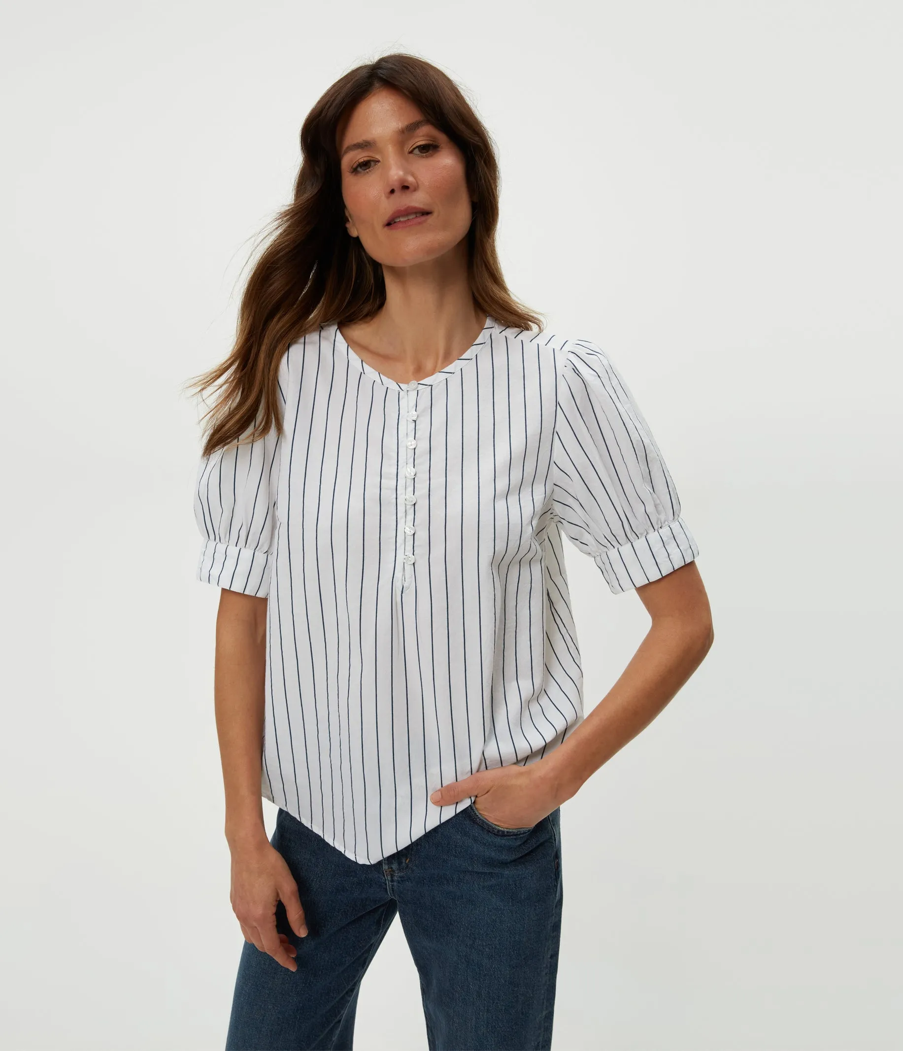 Simone Puff Sleeve Top sold by Michael Stars