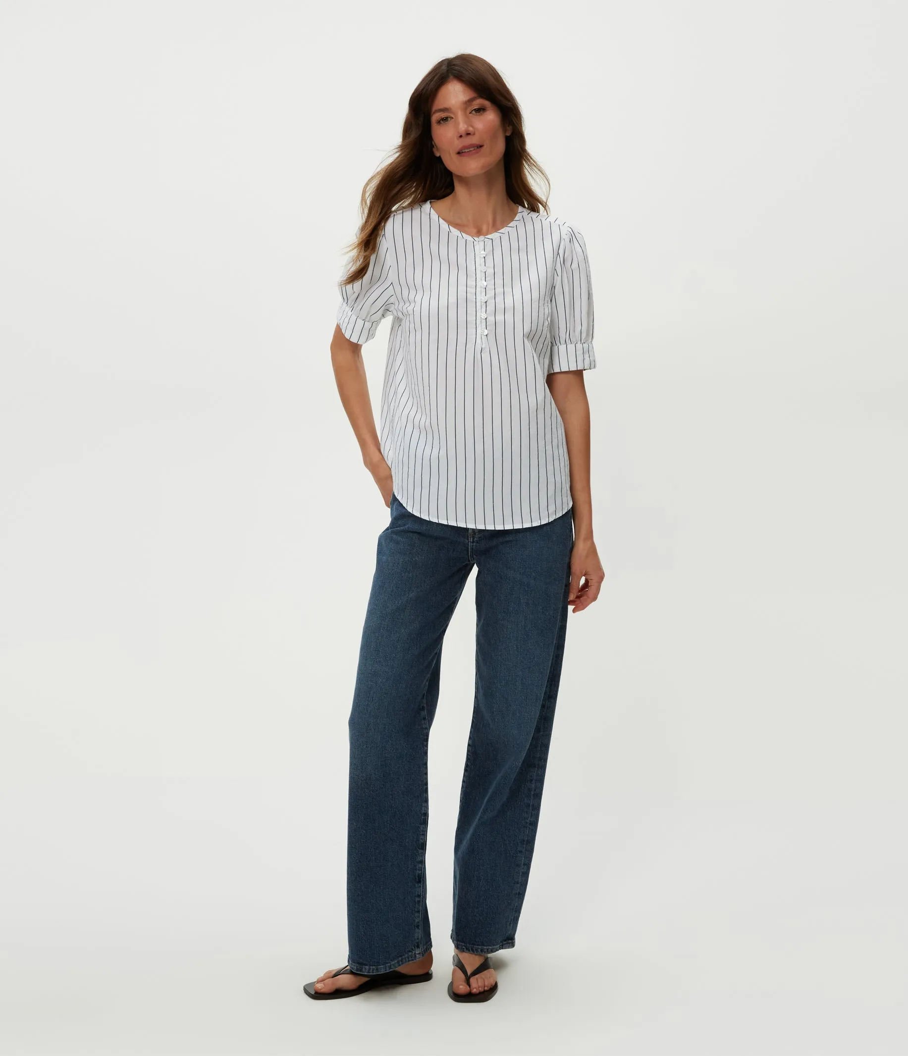 Simone Puff Sleeve Top sold by Michael Stars product image thumbnail 2