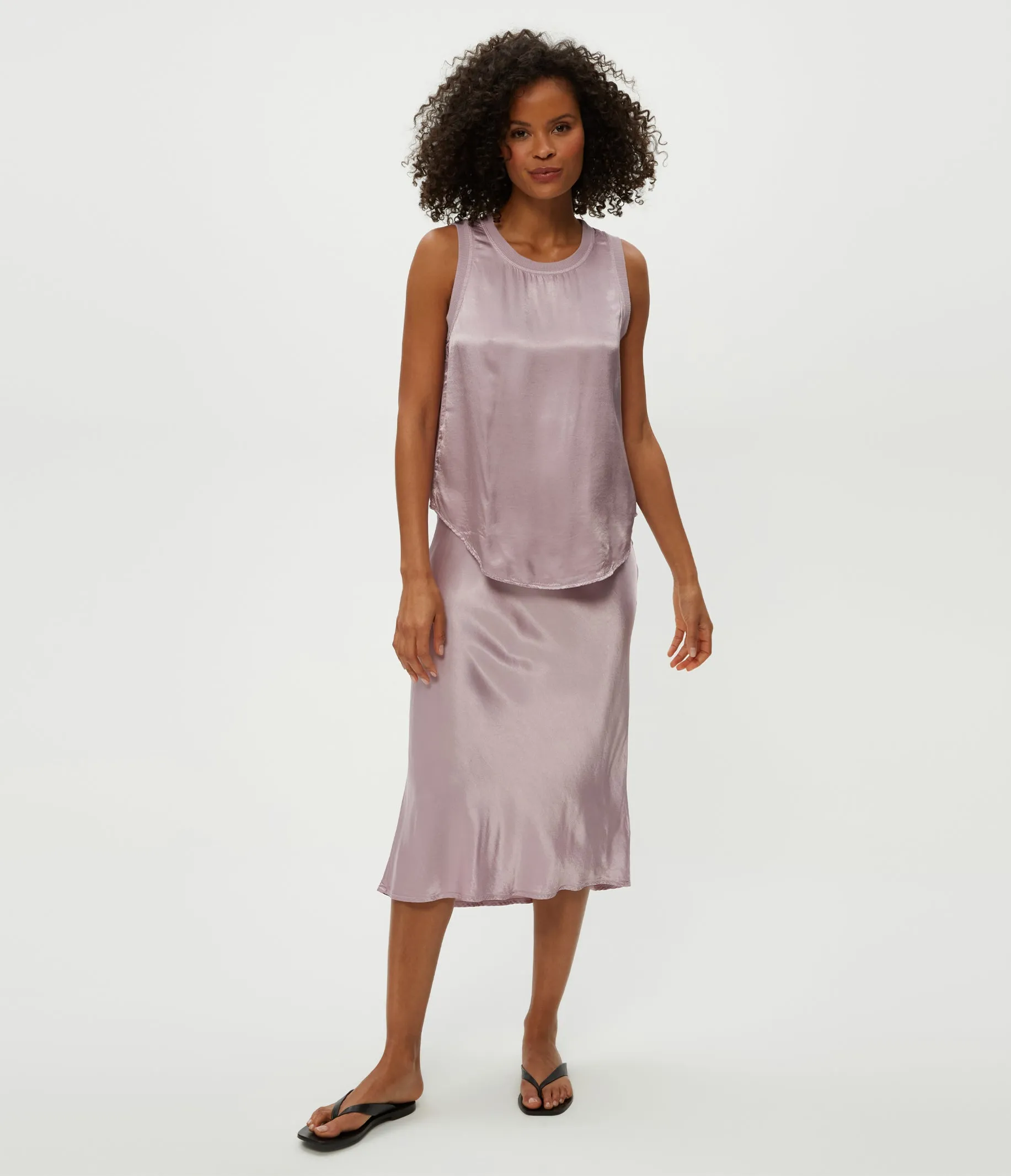 Petite Shay Satin Tank sold by Michael Stars product image thumbnail 2