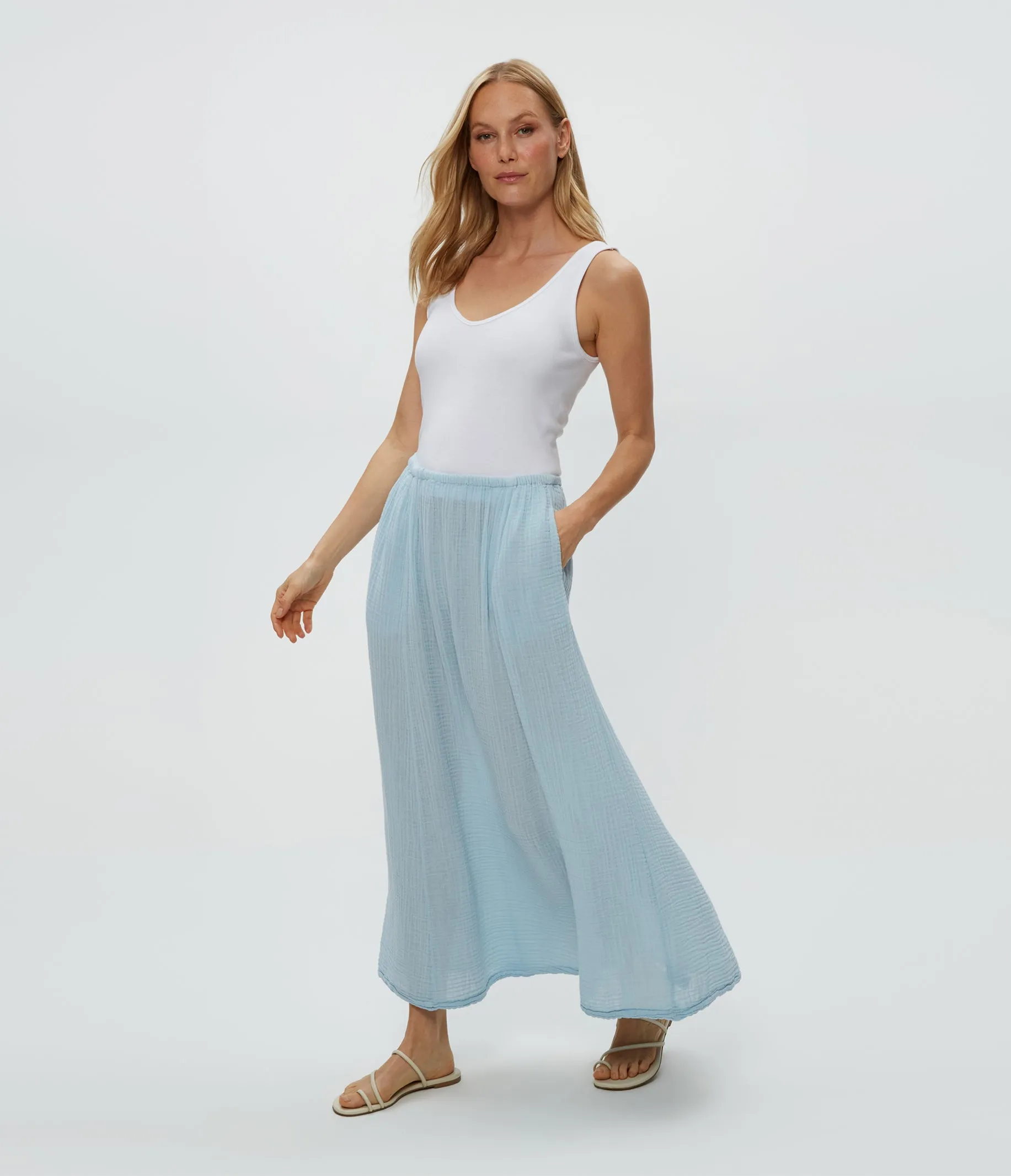 Phoebe Gauze Maxi Skirt sold by Michael Stars product image thumbnail 3