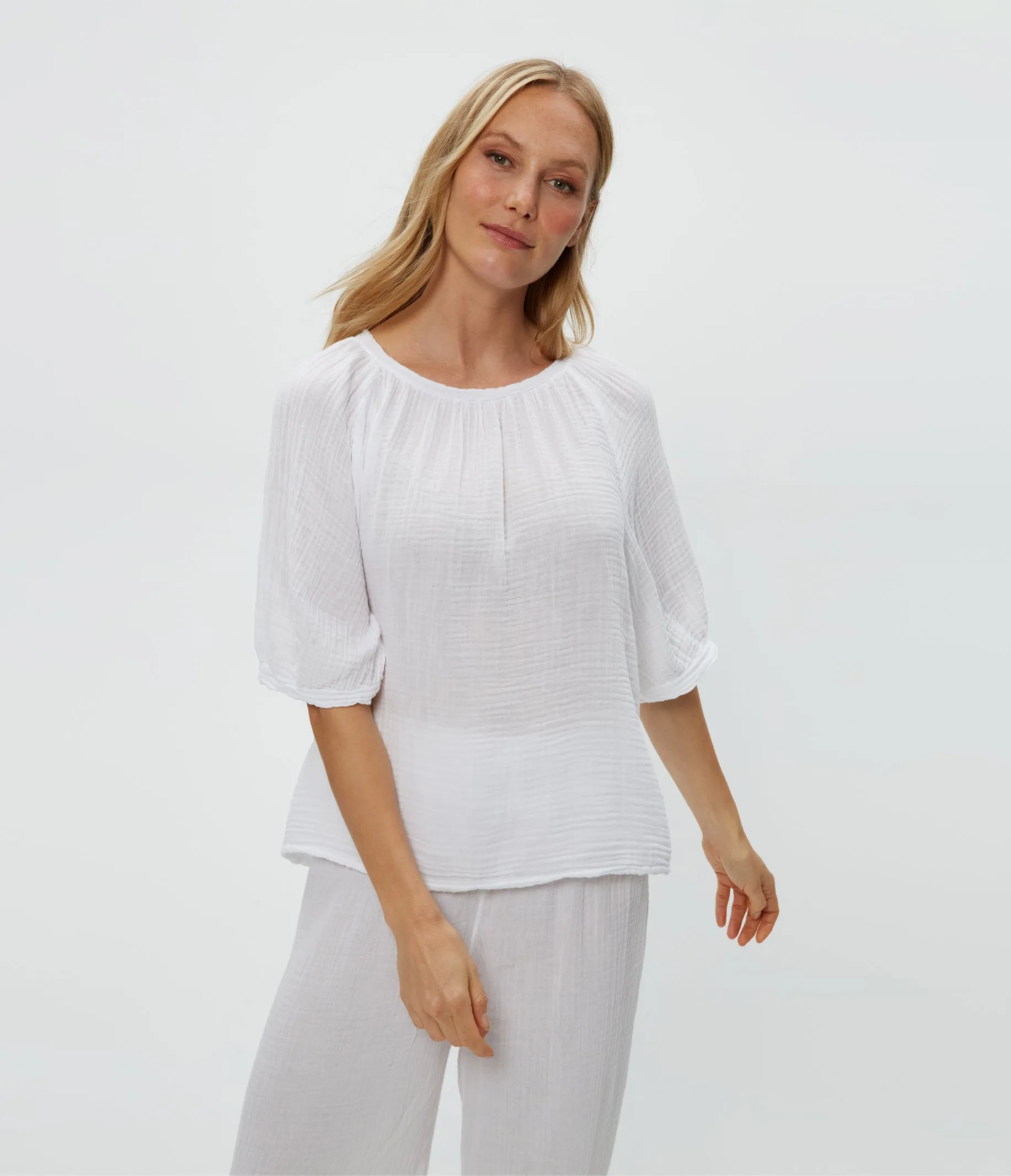 Jane Puff Sleeve Top sold by Michael Stars product image thumbnail 5