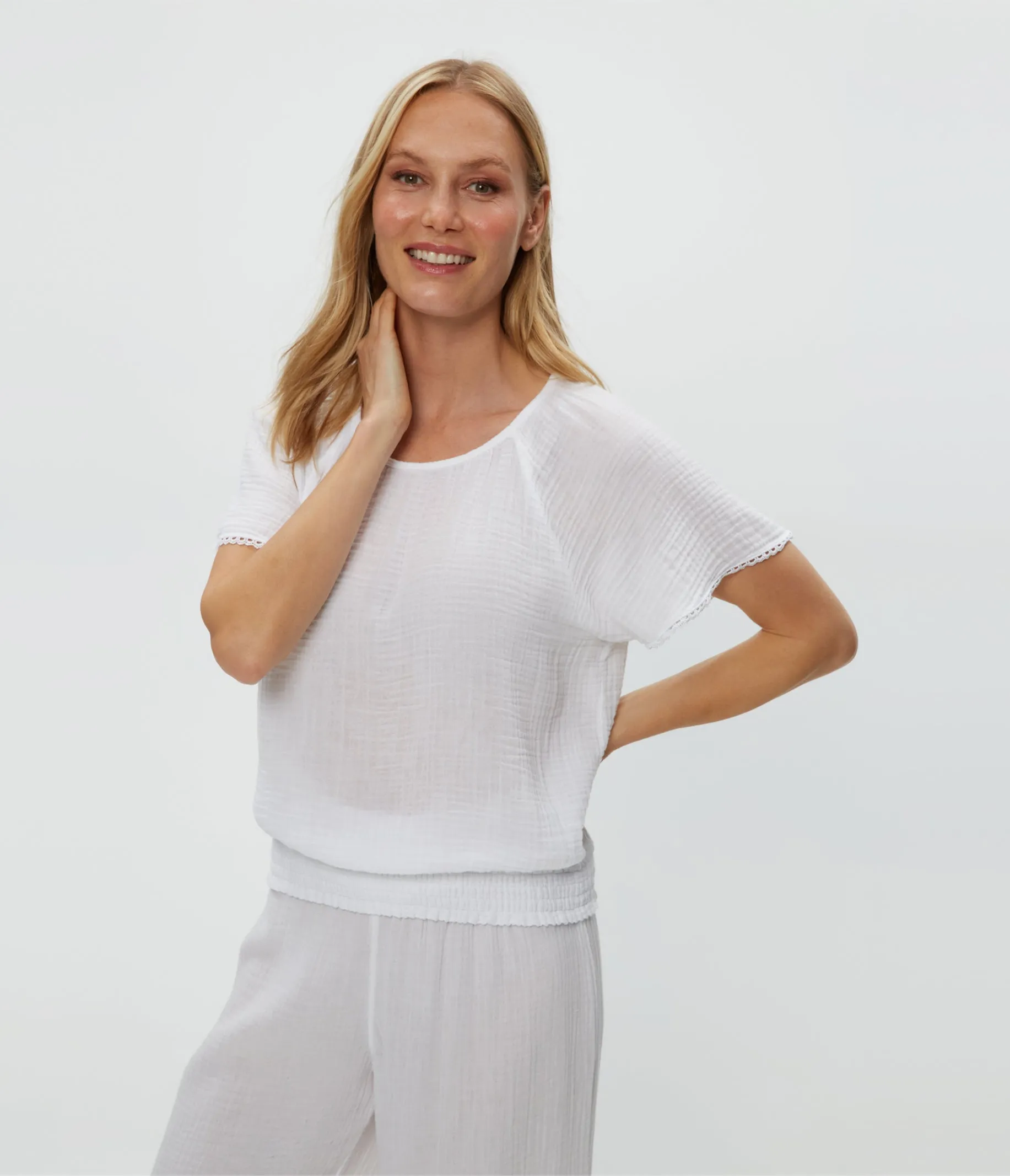 Freema Smocked Top sold by Michael Stars product image thumbnail 2