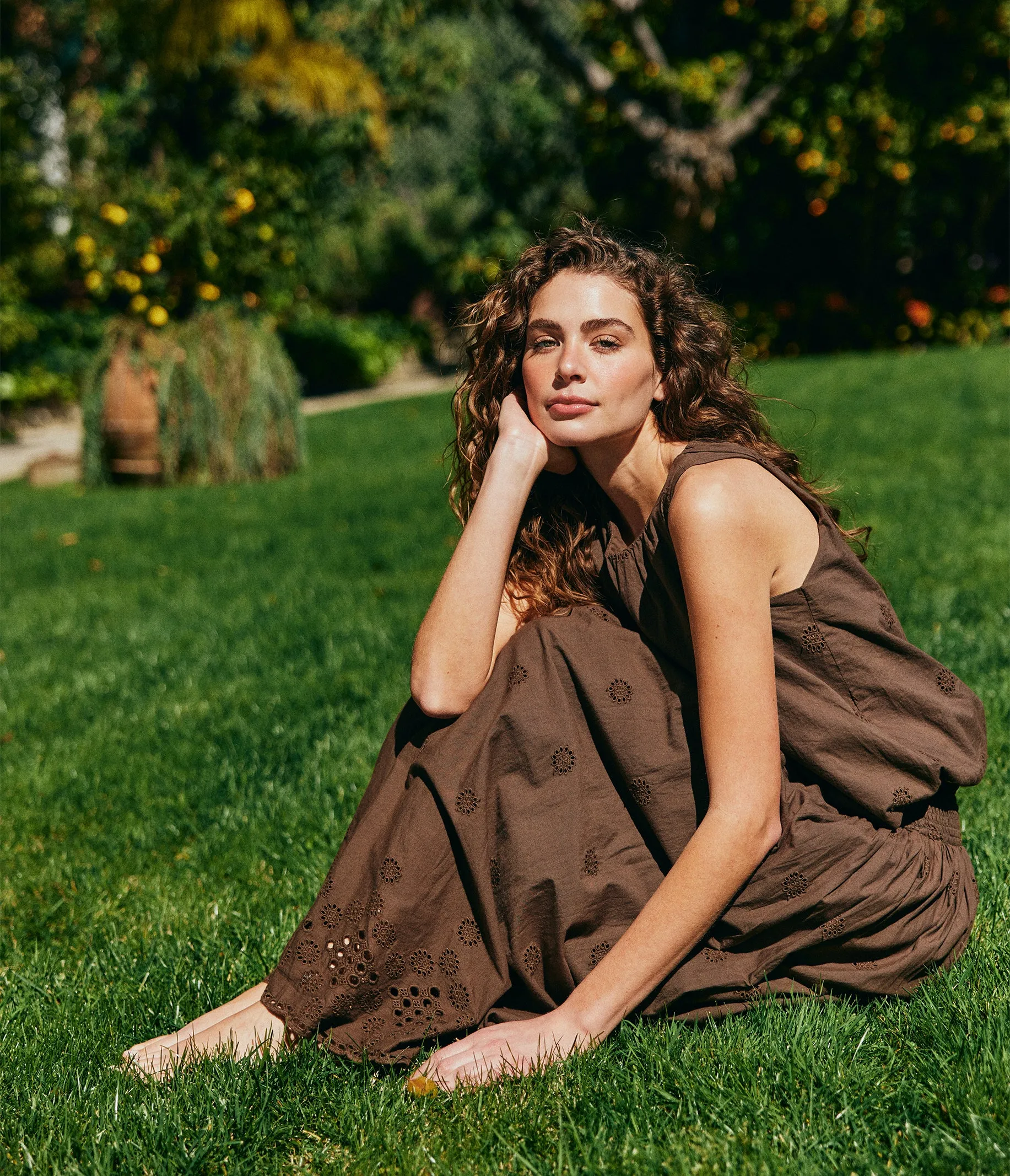 Grace Eyelet Midi Skirt sold by Michael Stars