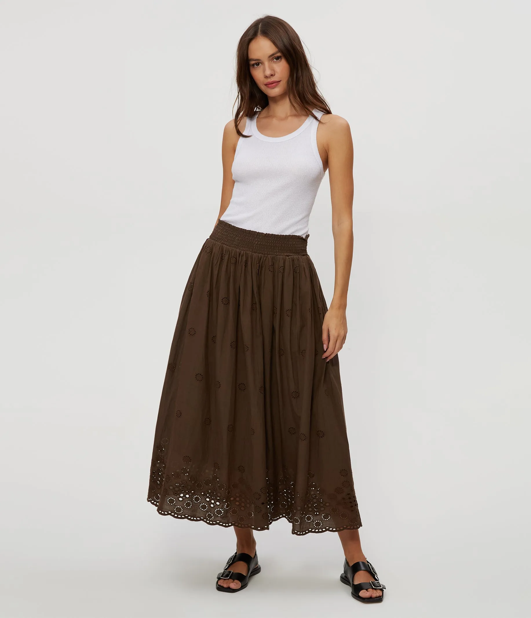 Grace Eyelet Midi Skirt sold by Michael Stars product image thumbnail 2