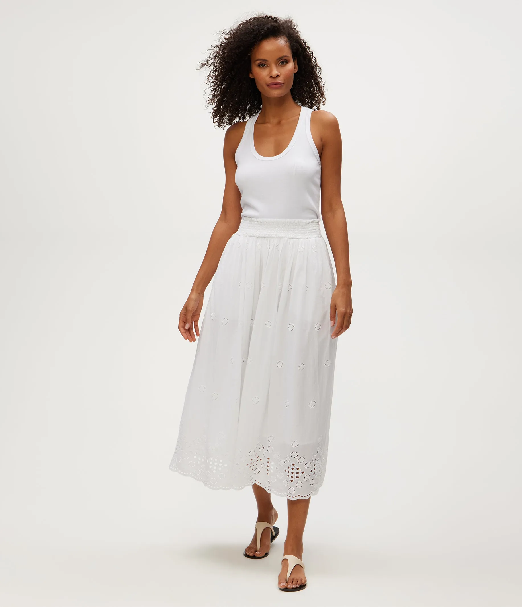 Grace Eyelet Midi Skirt sold by Michael Stars product image thumbnail 5