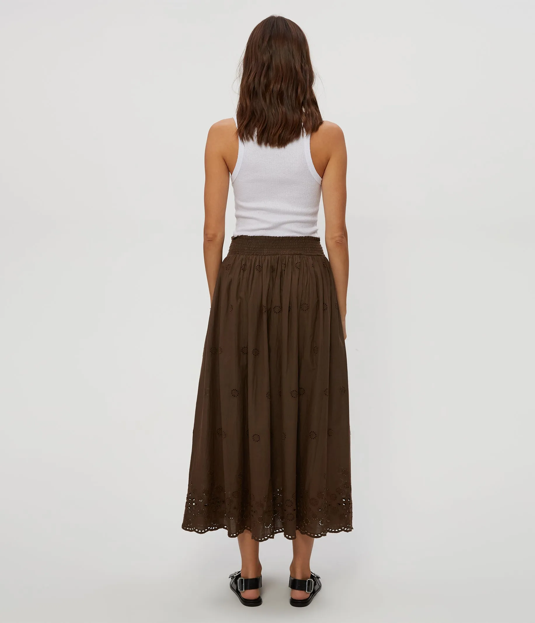 Grace Eyelet Midi Skirt sold by Michael Stars product image thumbnail 4