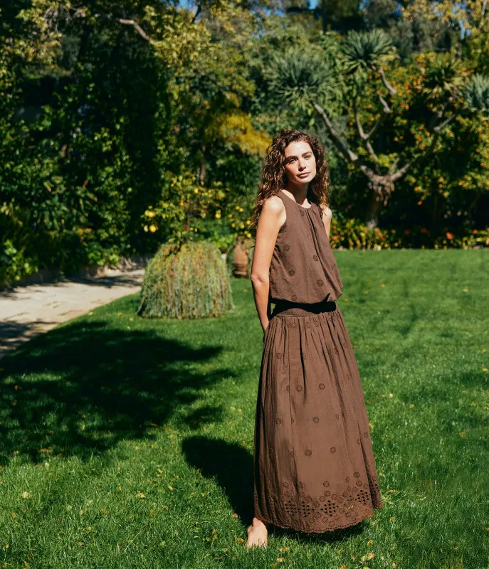 Hazel Eyelet Bubble Top sold by Michael Stars