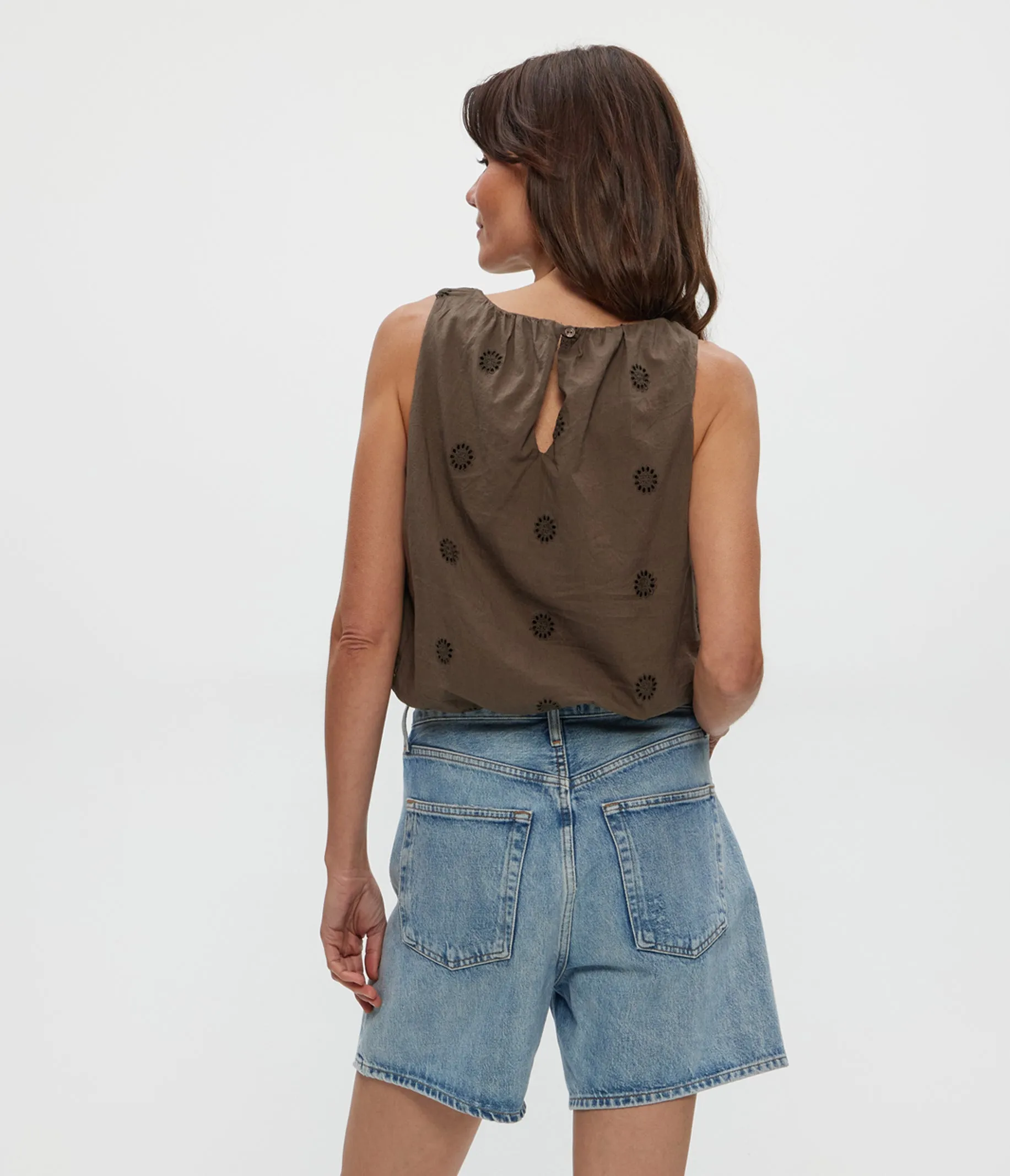 Hazel Eyelet Bubble Top sold by Michael Stars product image thumbnail 5