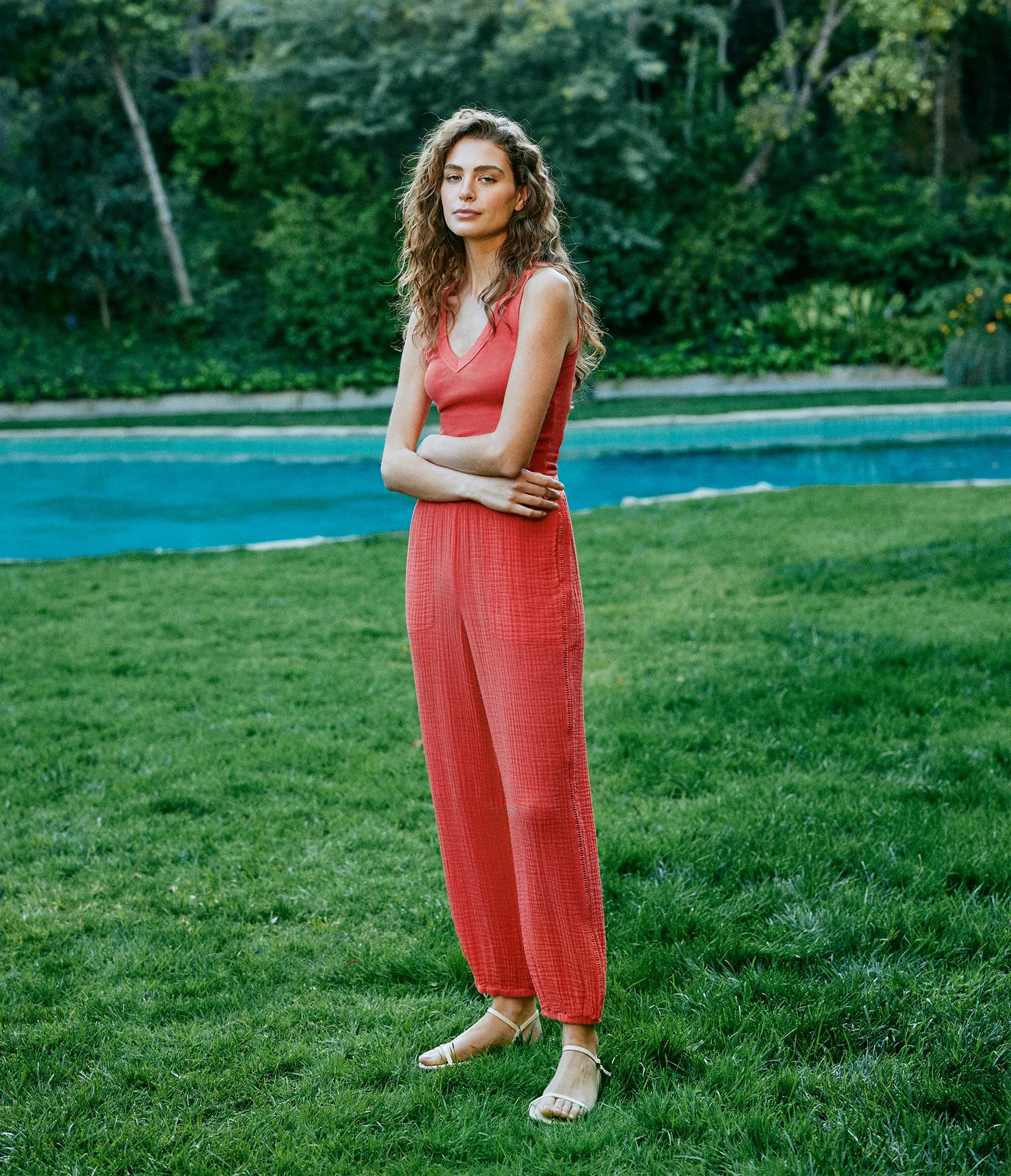 Clover Gauze Jogger sold by Michael Stars