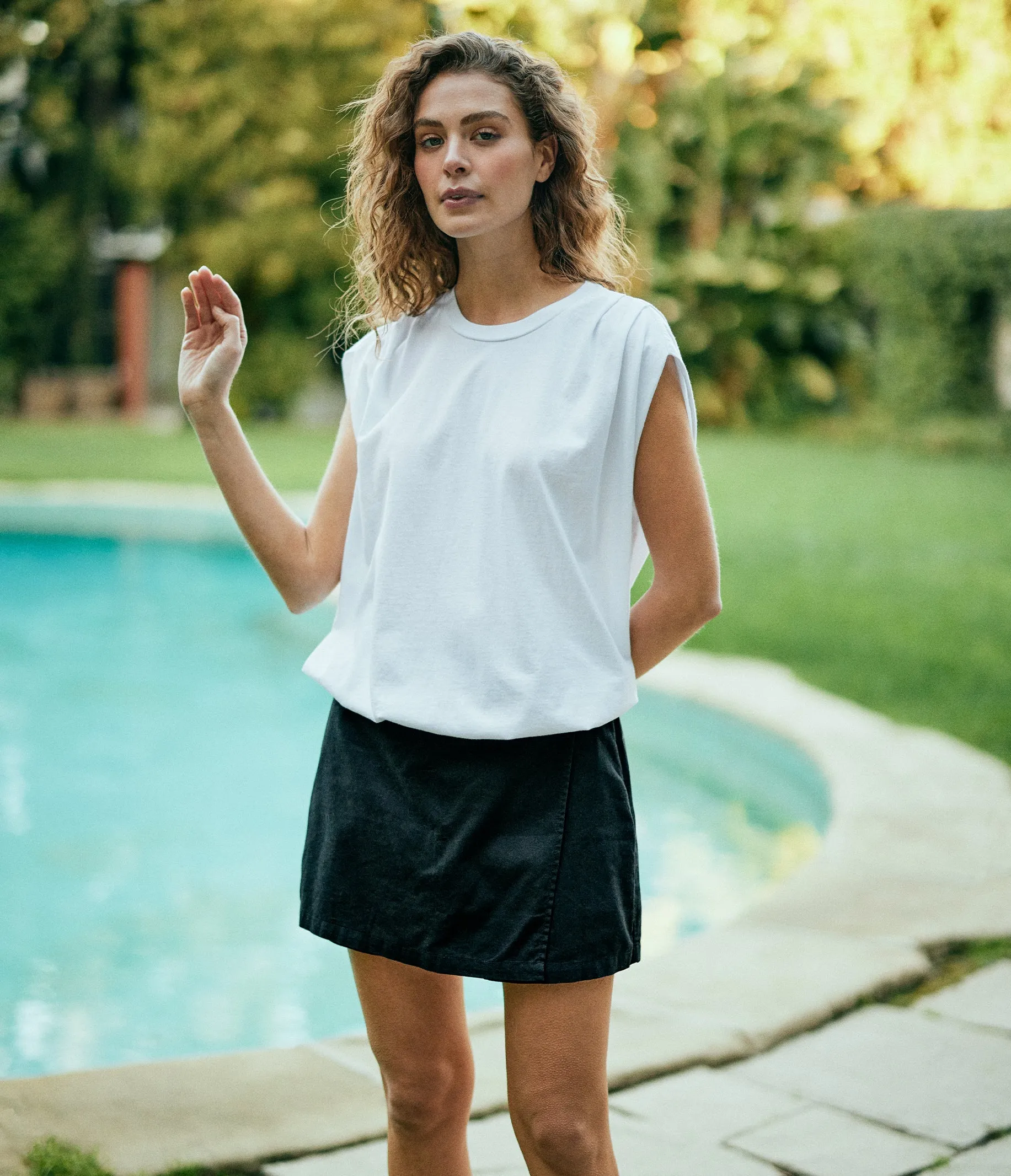 Klue Linen Mini Skort sold by Michael Stars