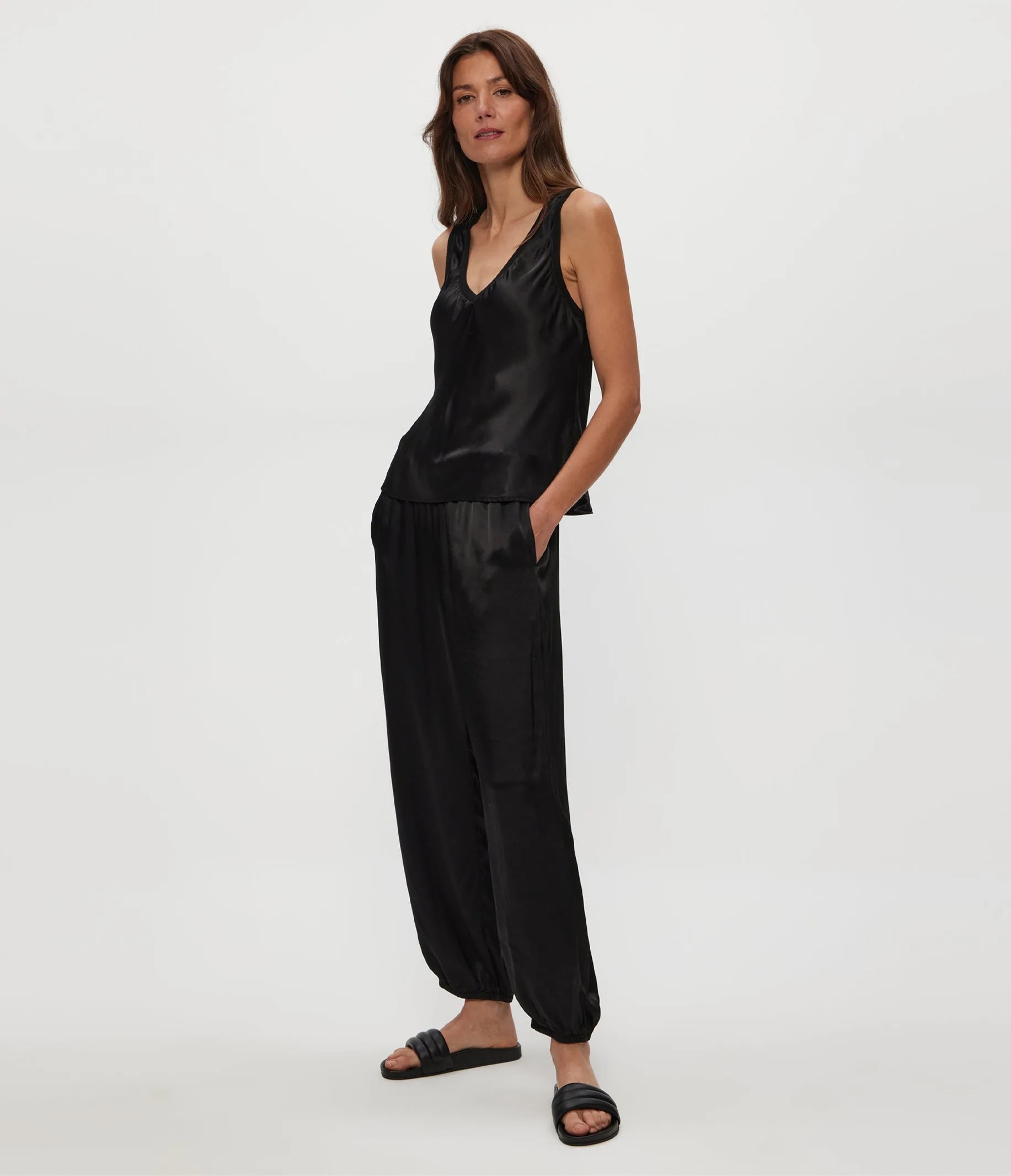 Pixie Satin Jogger sold by Michael Stars product image thumbnail 4