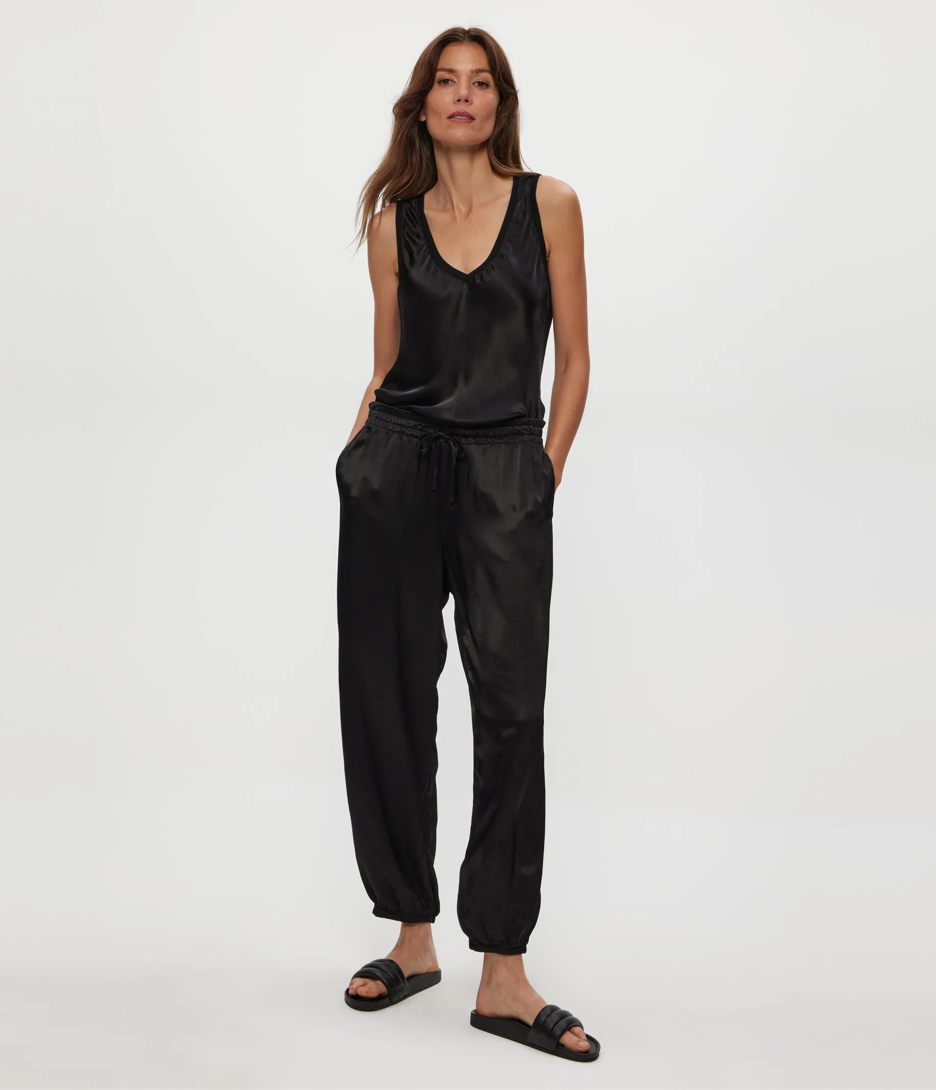Pixie Satin Jogger sold by Michael Stars product image thumbnail 3