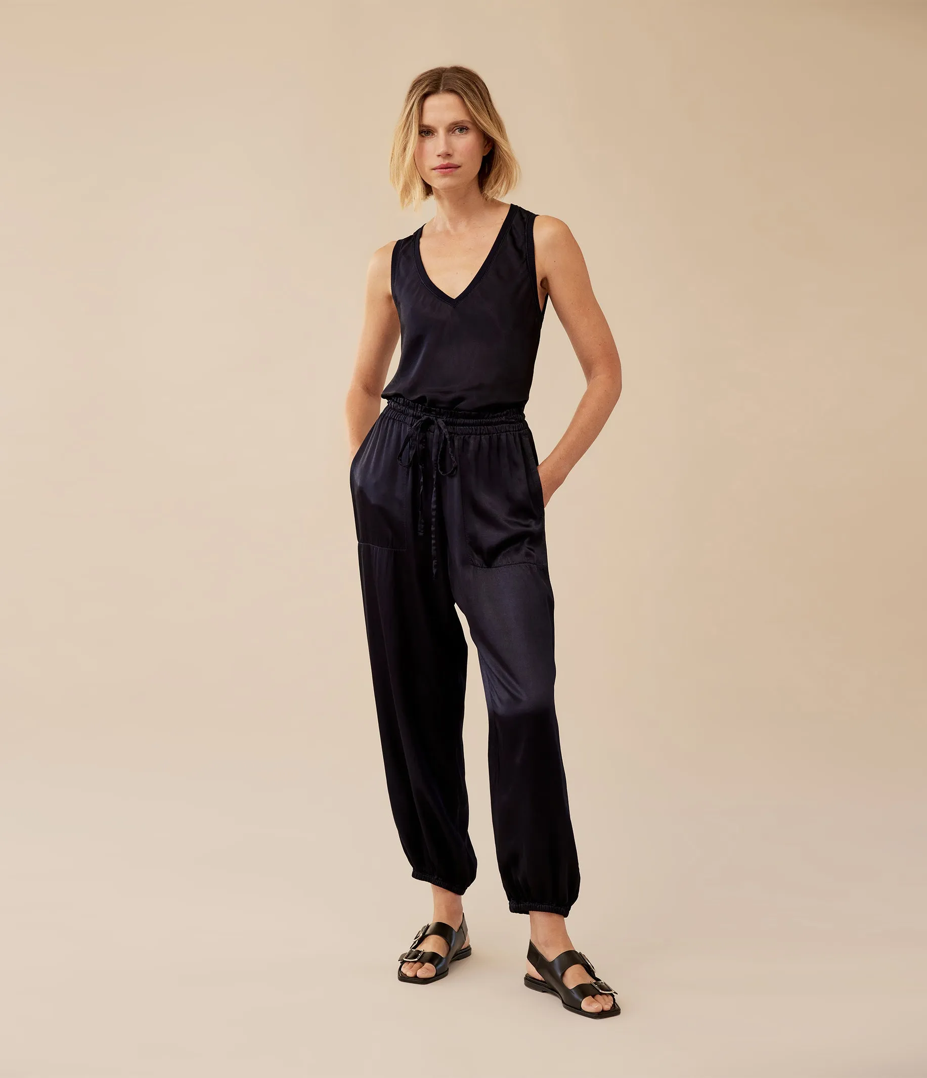 Pixie Satin Jogger sold by Michael Stars