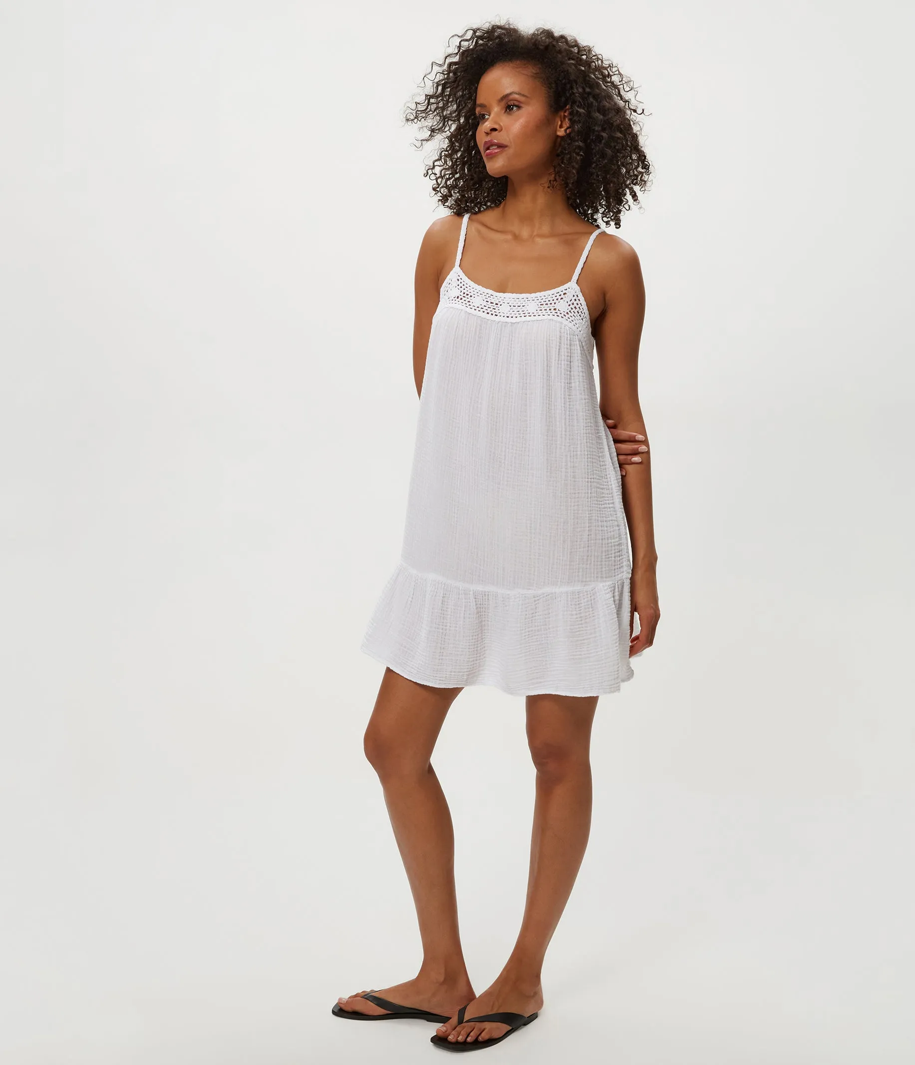 Emree Crochet Trim Mini Dress sold by Michael Stars product image thumbnail 5