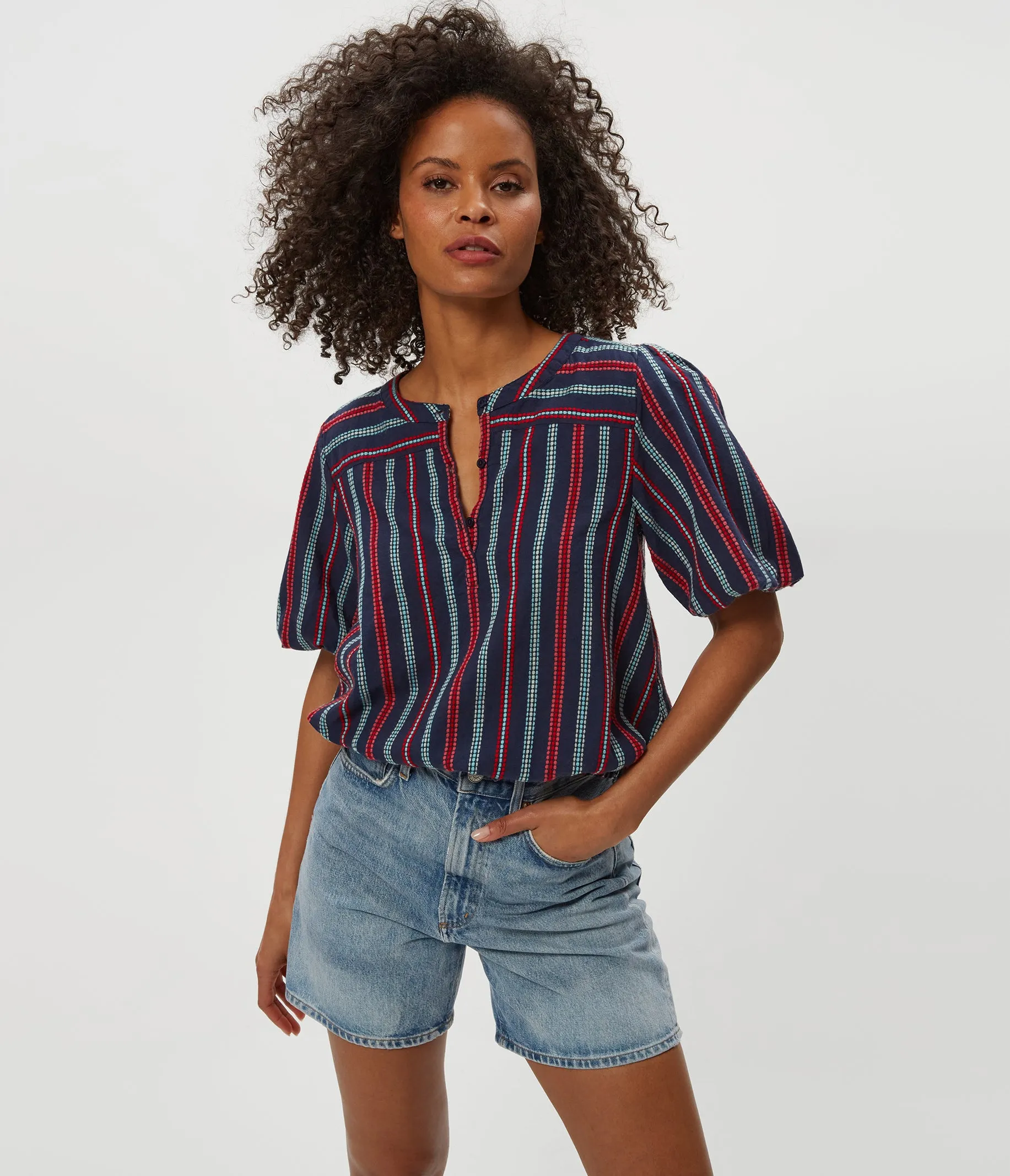 Zephyr Embroidered Top sold by Michael Stars