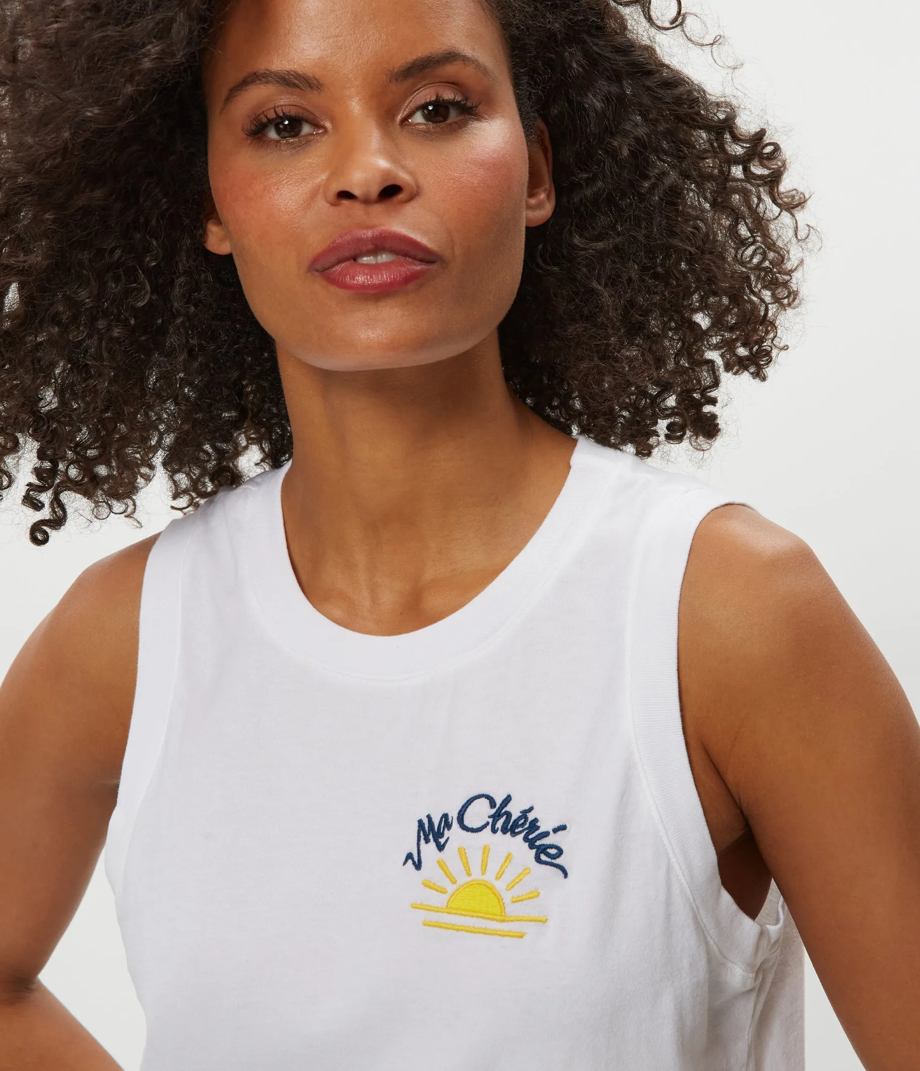 Sunshine Embroidered Tank sold by Michael Stars product image thumbnail 2