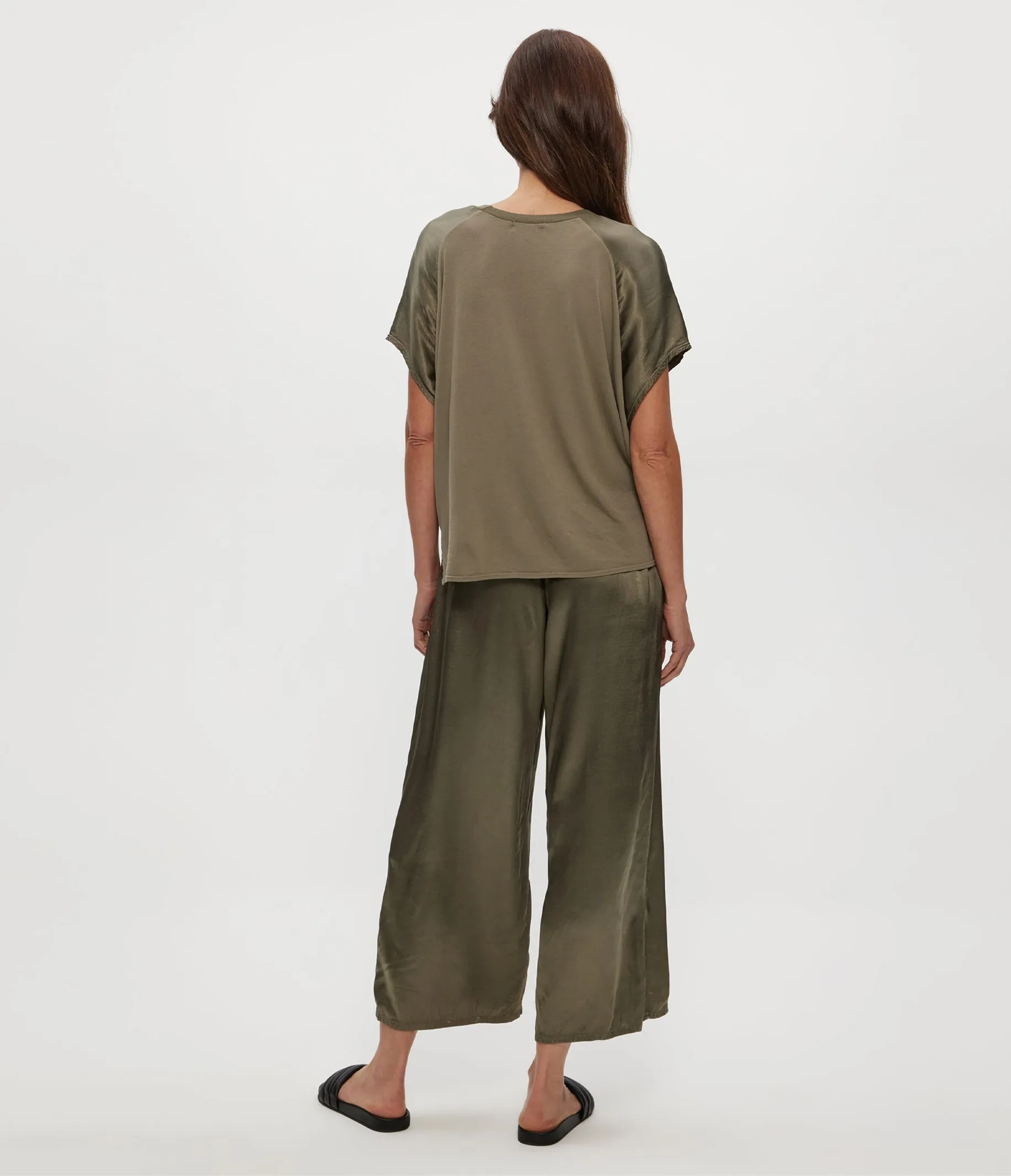 Sacha Satin Cropped Pant sold by Michael Stars product image thumbnail 4