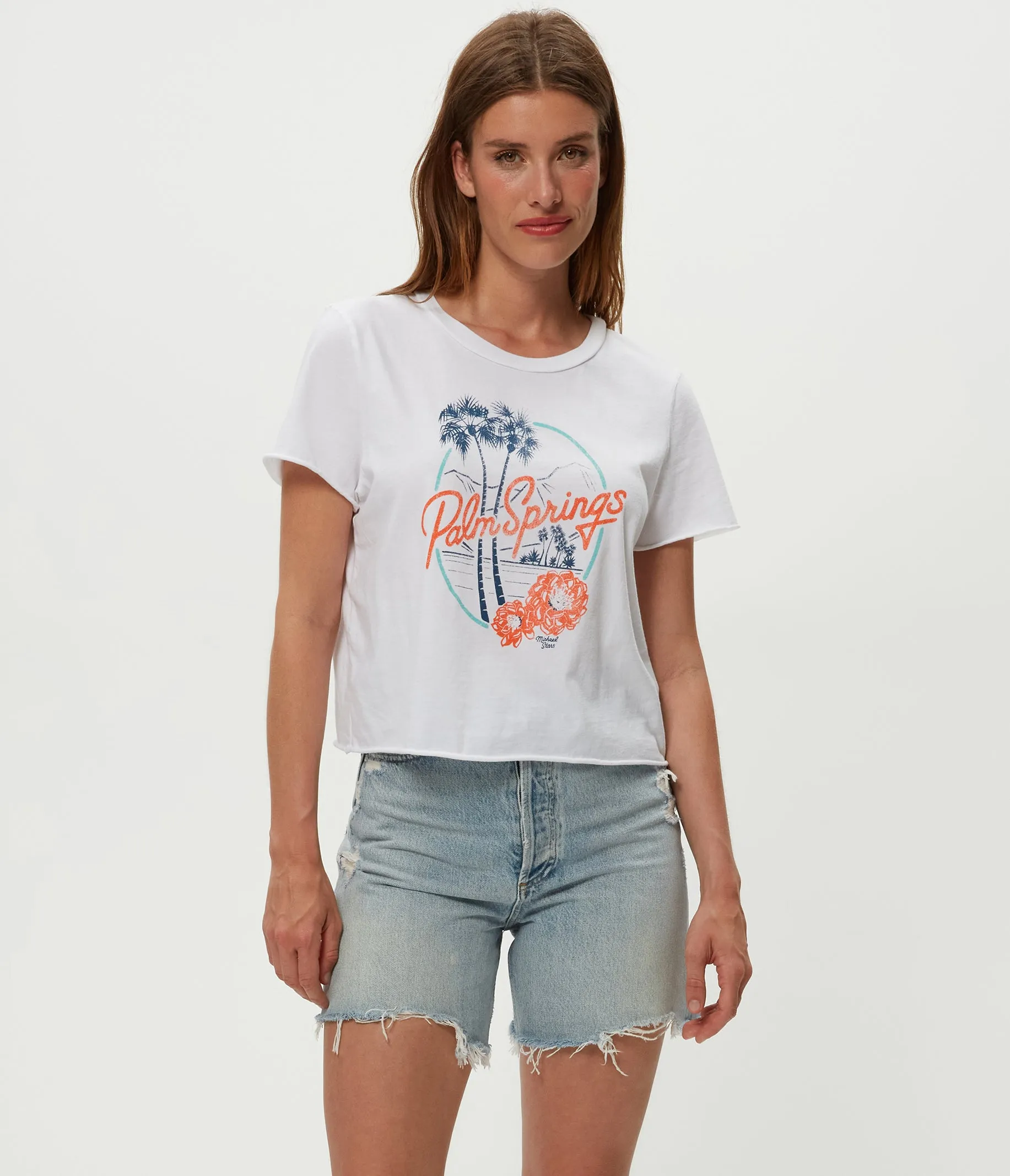 Palm Springs Cropped Tee sold by Michael Stars product image thumbnail 2