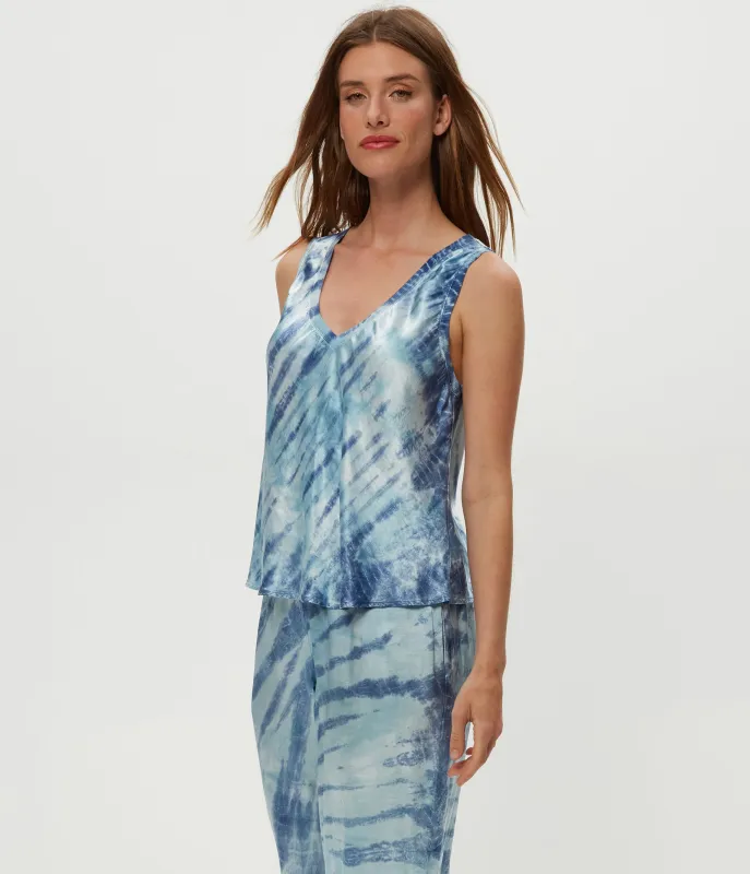 Liz Satin Double Dye Tank made by Michael Stars