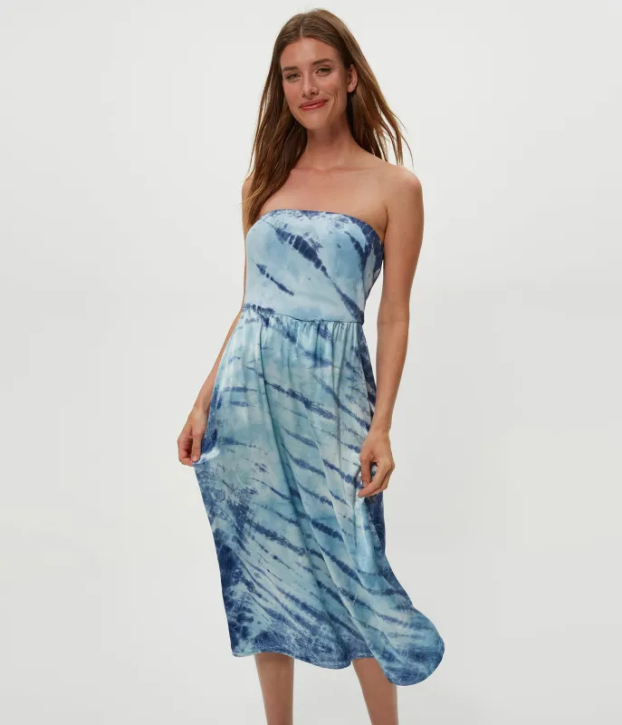 Solange Satin Double Dye Midi Dress sold by Michael Stars