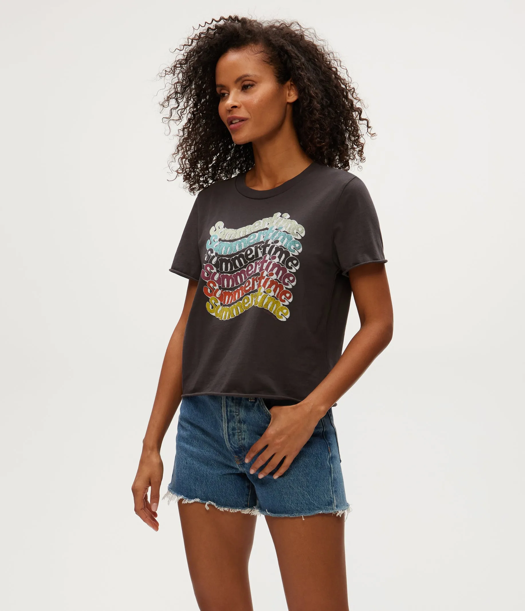 Summertime Cropped Tee sold by Michael Stars product image thumbnail 3