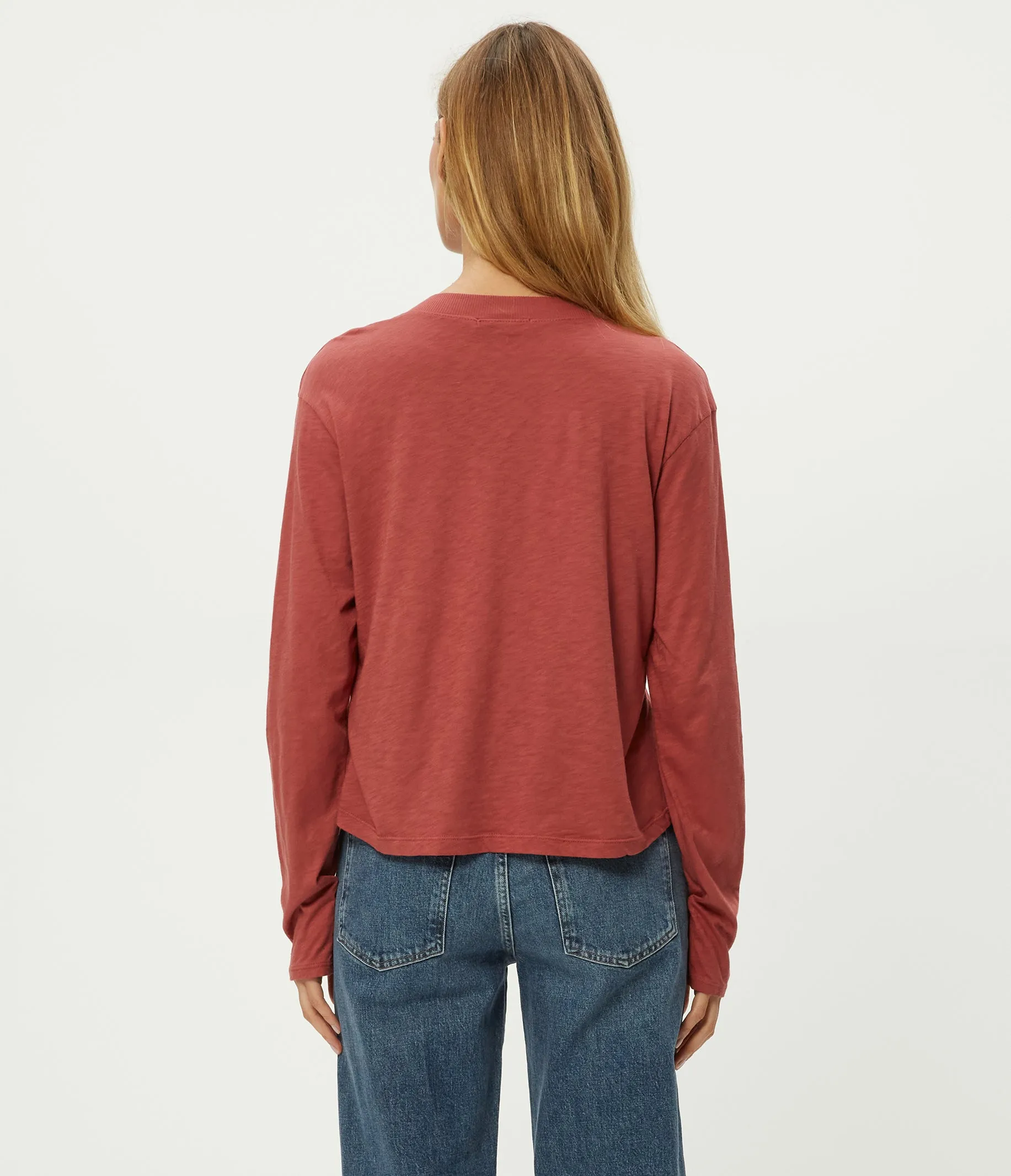 Brea Cropped V-Neck Tee sold by Michael Stars product image thumbnail 4