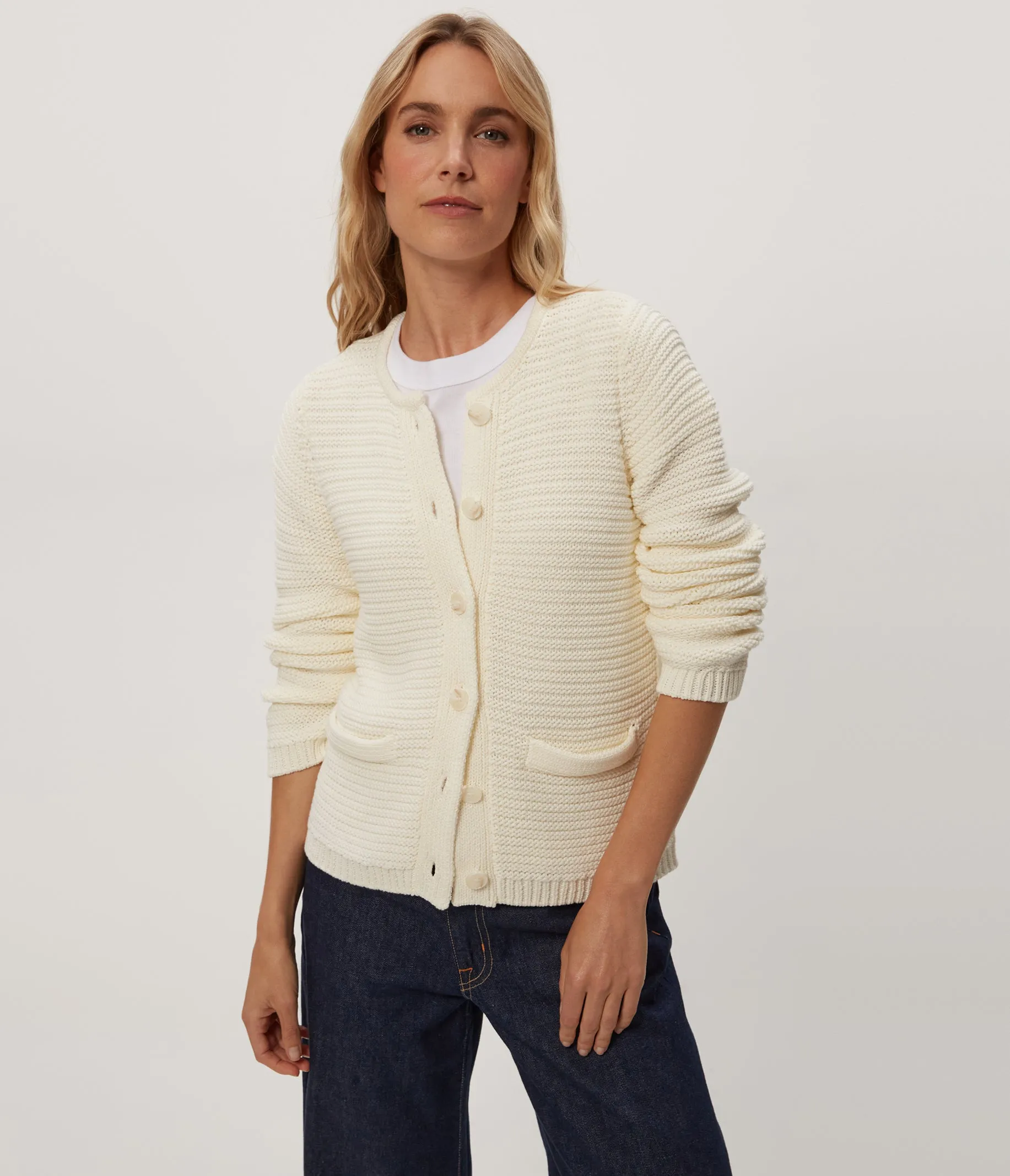 Kaden Crewneck Cardigan sold by Michael Stars product image thumbnail 3