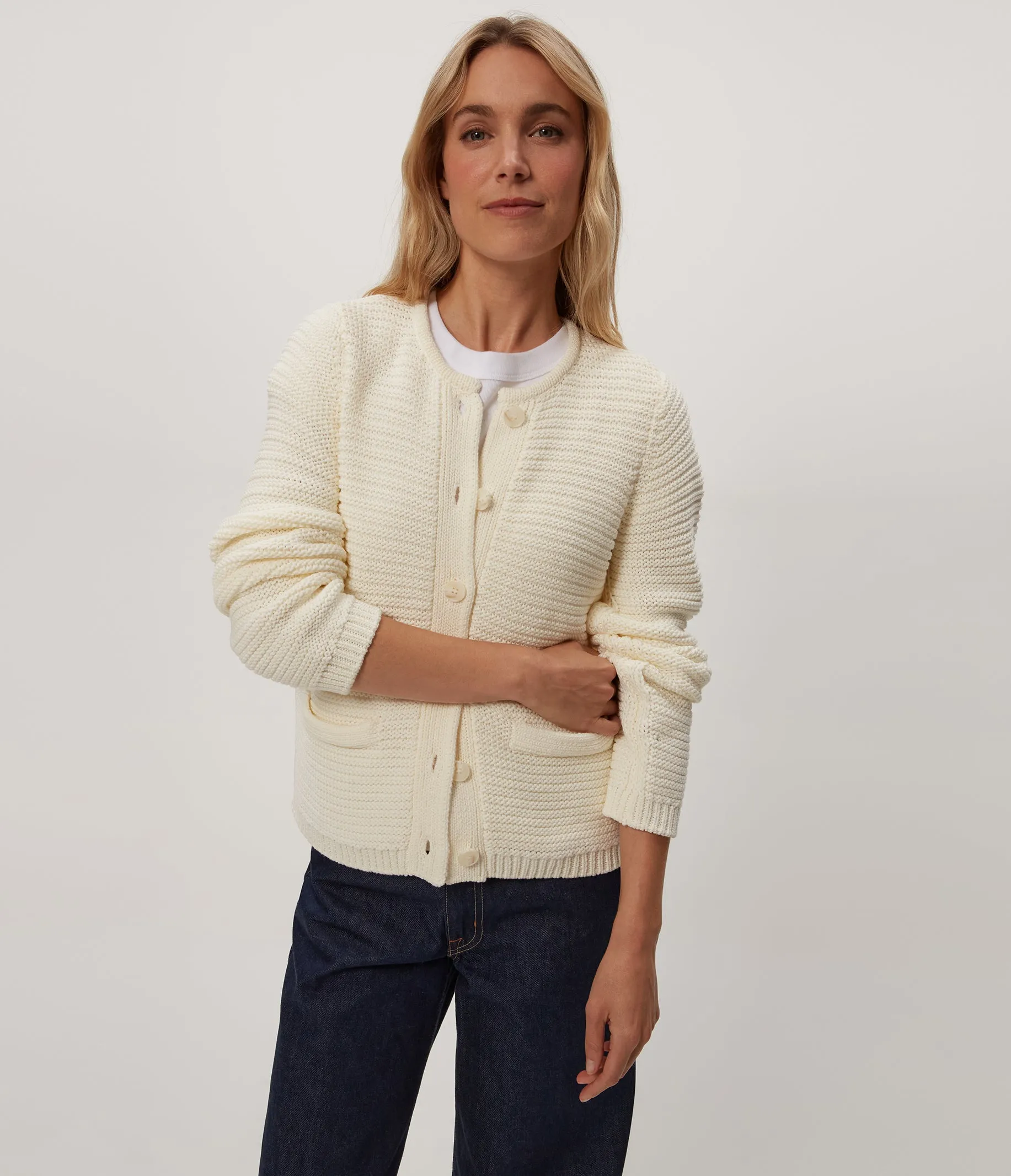 Kaden Crewneck Cardigan sold by Michael Stars product image thumbnail 2