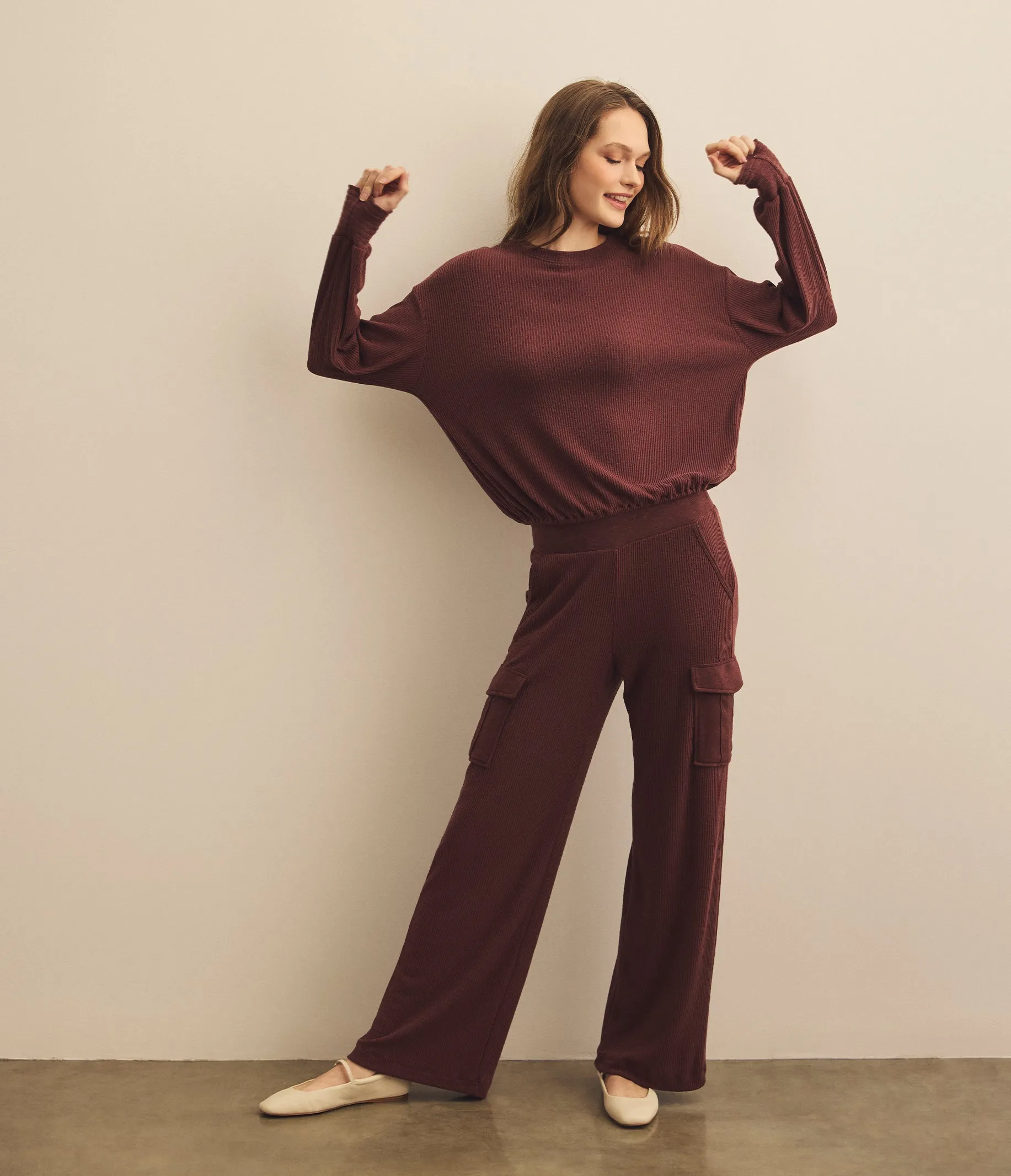 Avery Ribbed Cargo Pant sold by Michael Stars